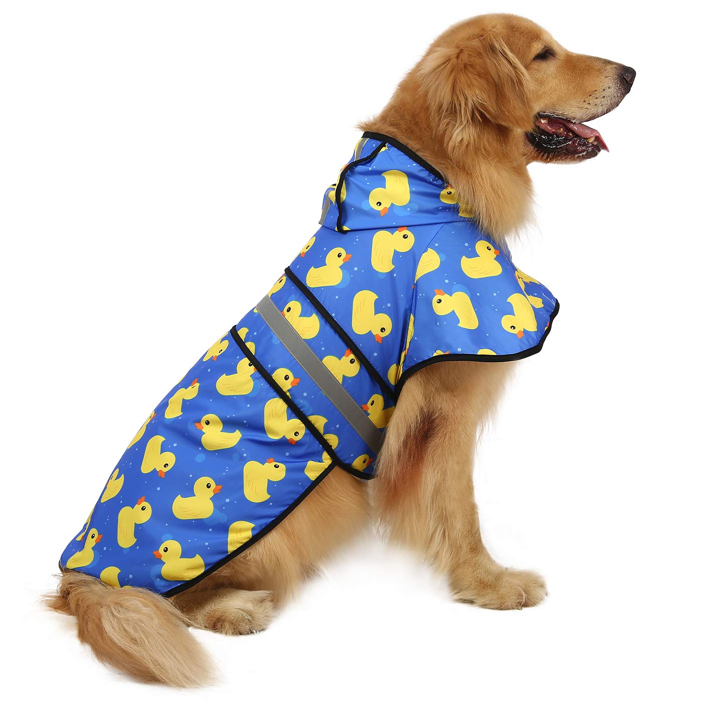 Hde Dog Raincoat Hooded Slicker Poncho For Small To X-Large Dogs And Puppies Camo - L