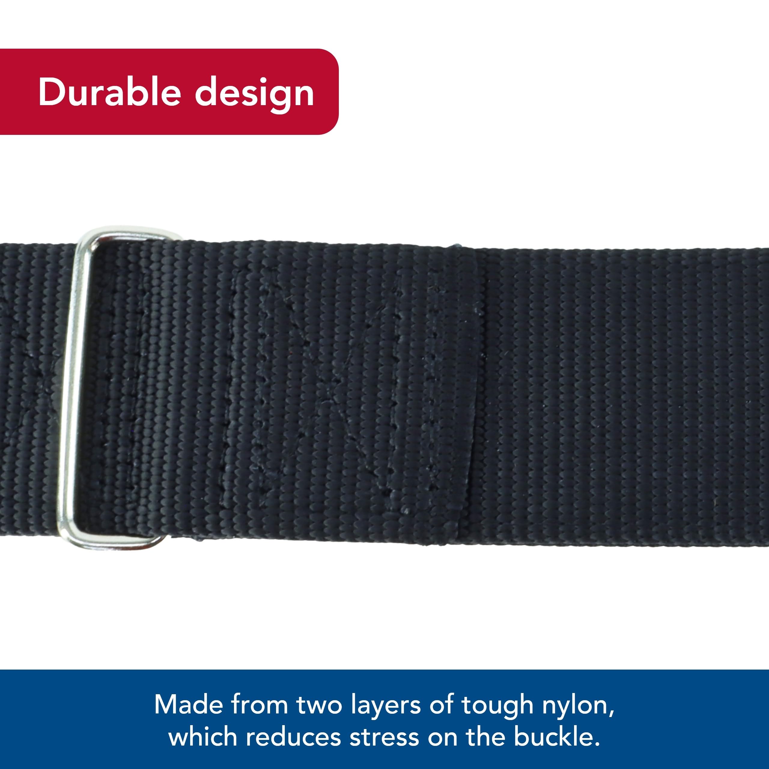 Coastal Macho Double-Ply Dog Collar - Heavy-Duty Nylon - Black - 20" - Comfortable with Roller Buckle
