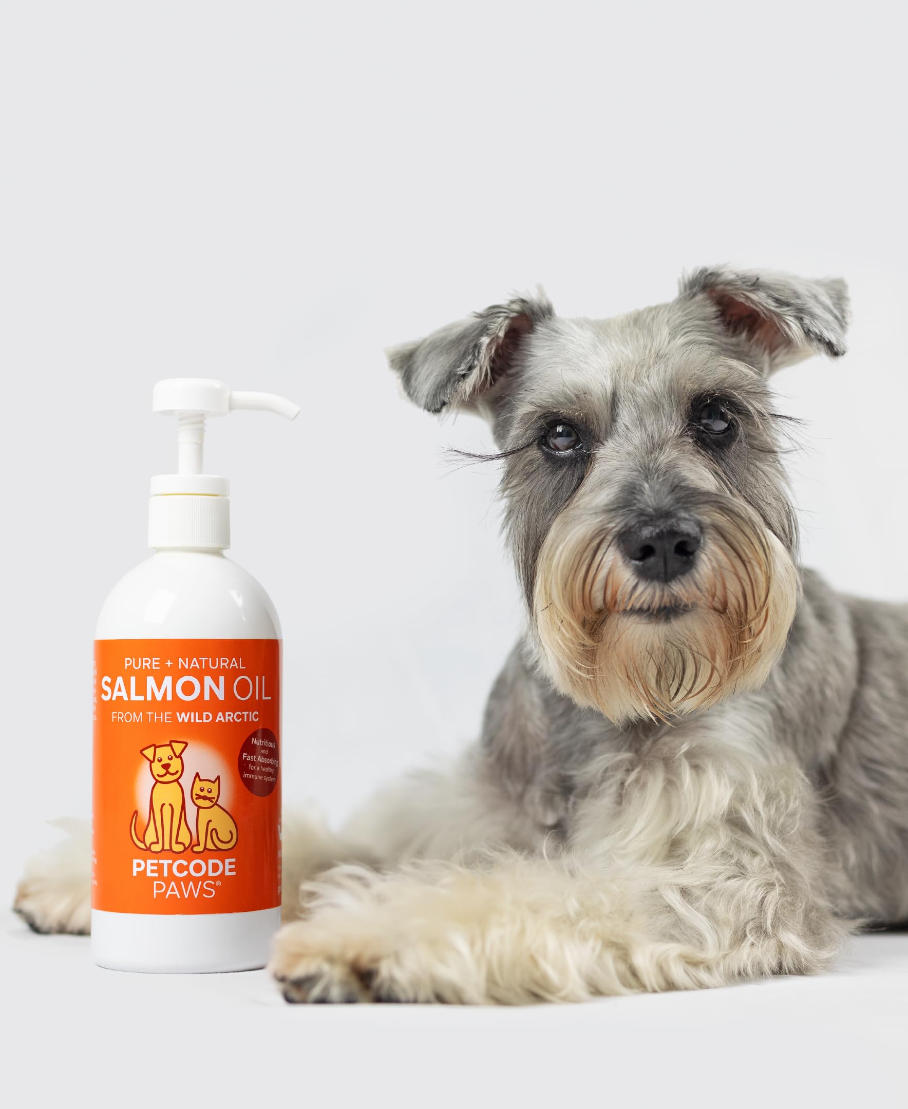 PETCODE PAWS 100% Pure + Natural Salmon Oil from The Wild Arctic for Dogs and Cats (16 OZ)