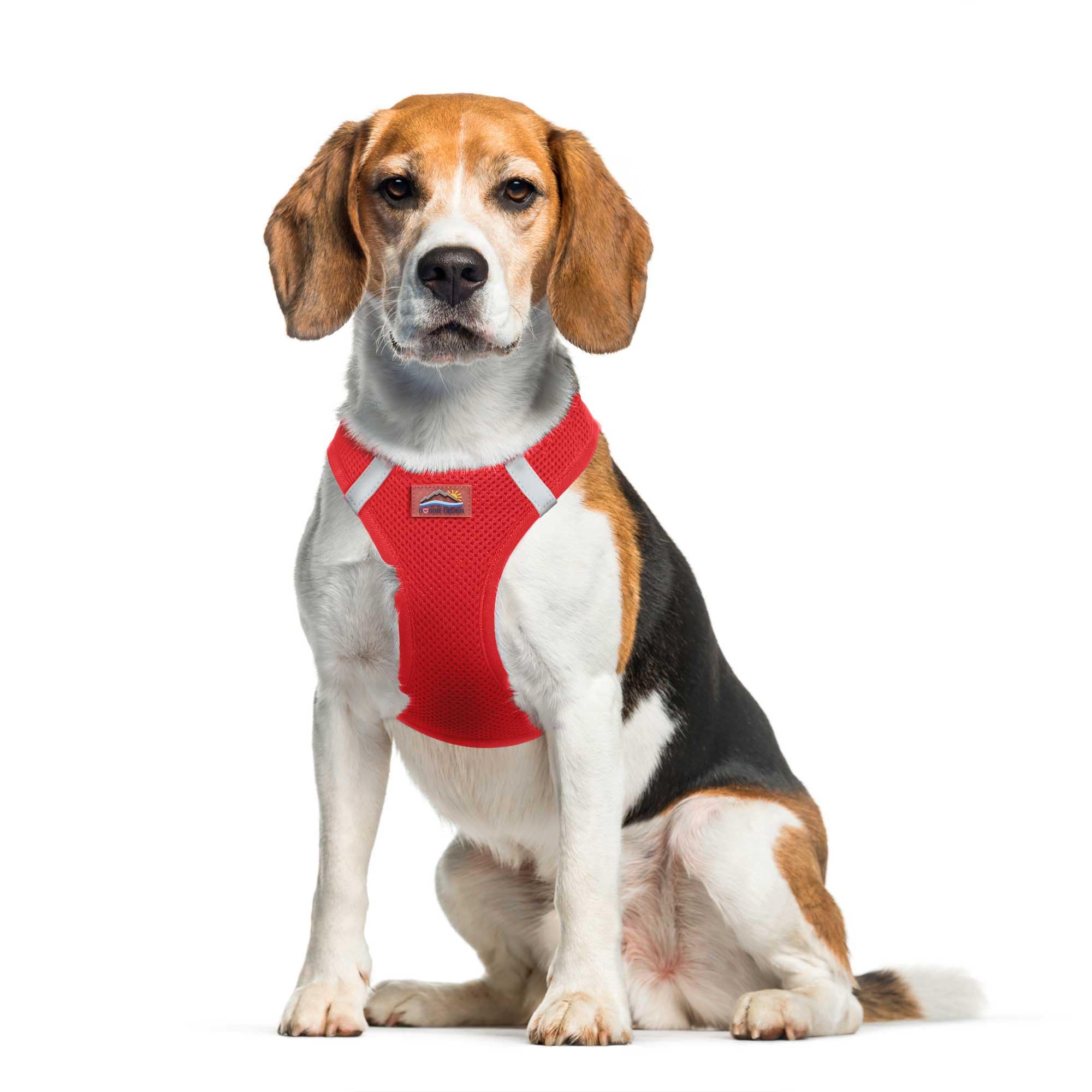 Doggie Design American River Ultra Choke-Free Mesh Dog Harness Red (X-Large)