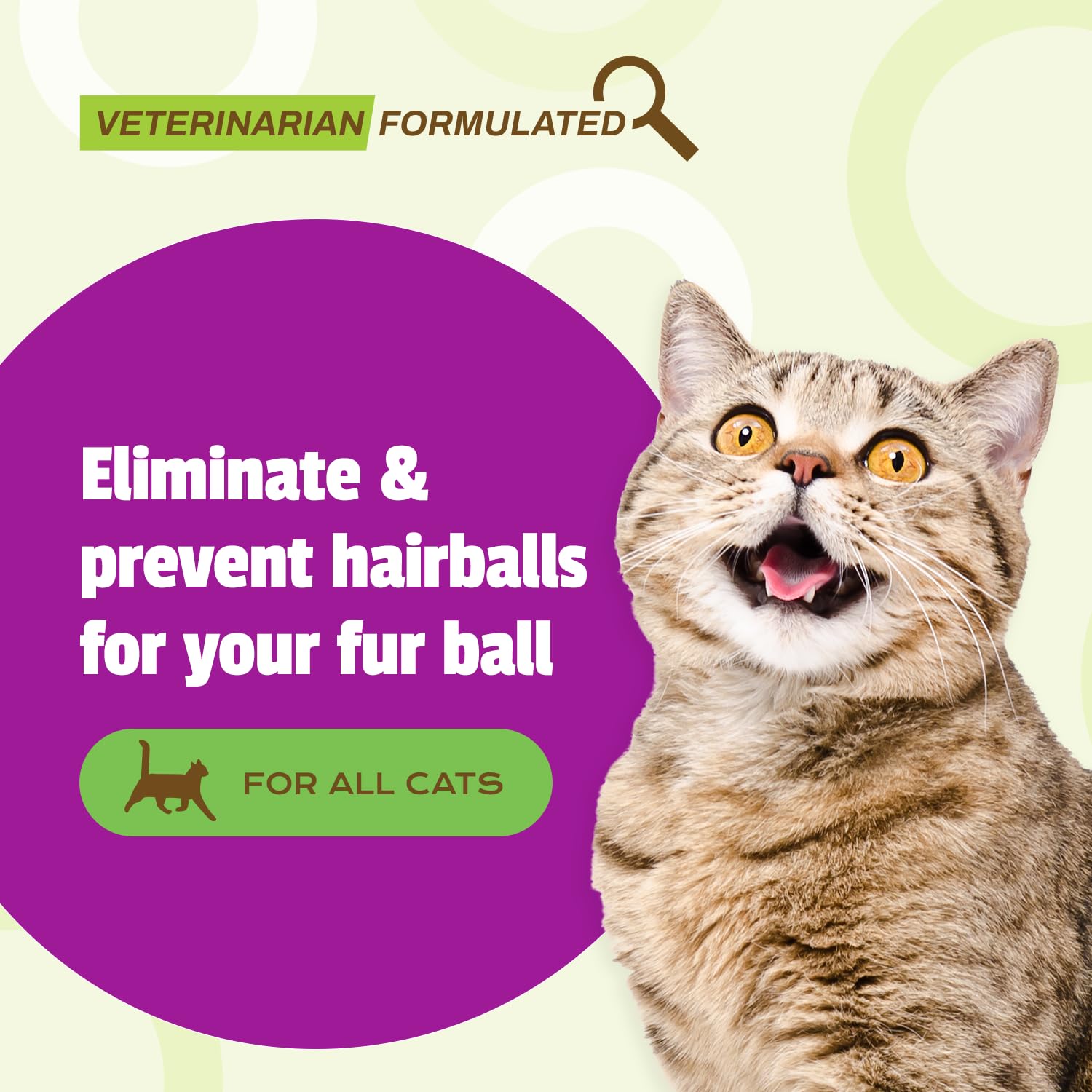 Pet Naturals Hairball - 30 Chicken-Flavored Chews - Cat Supplements & Vitamins for Hairball Control and Digestive Support, Conta