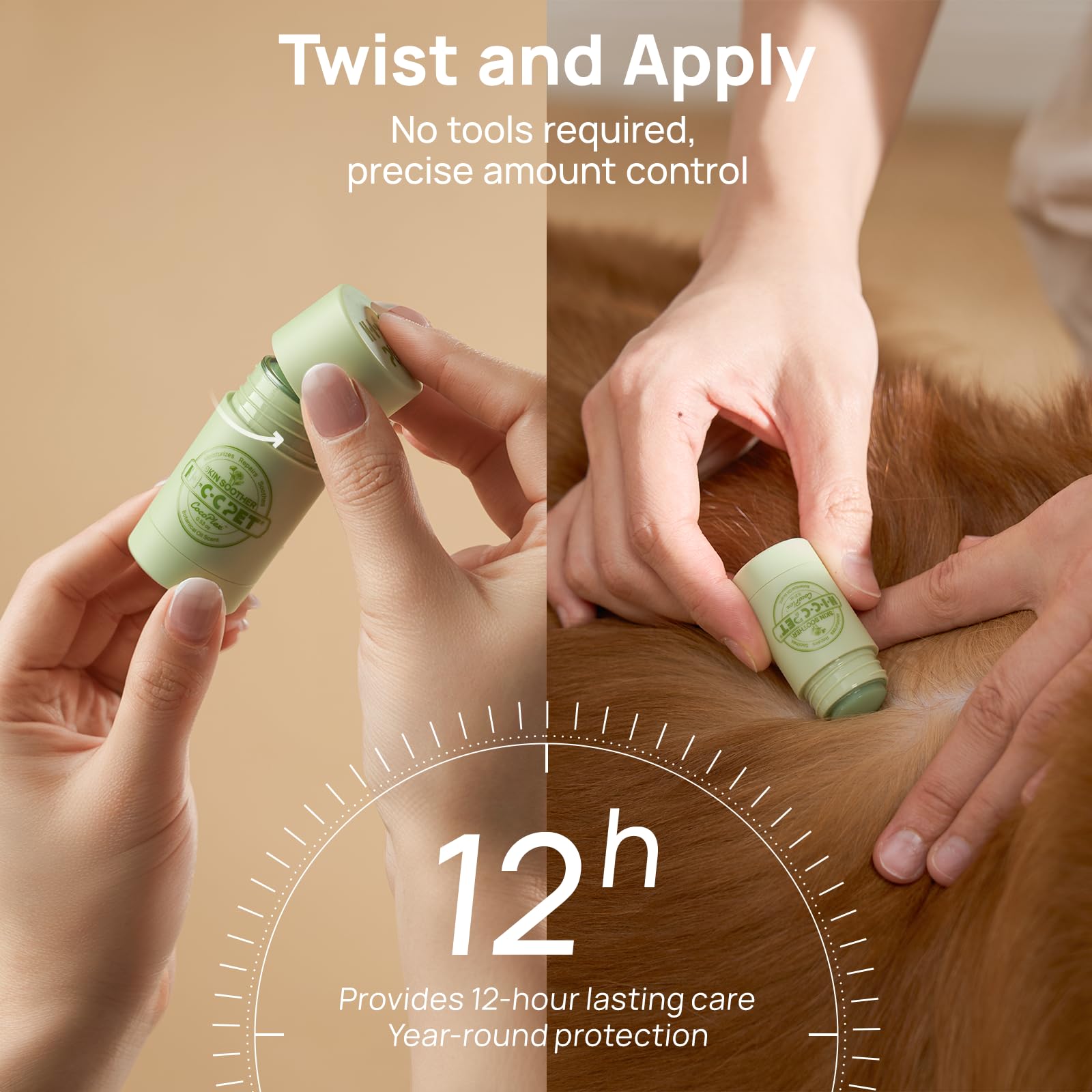 HICC PET Skin Soother Balm for Dogs & Cats - Itch Relief & Allergy Treatment, Dog Moisturizer for Dry Skin,0.53oz