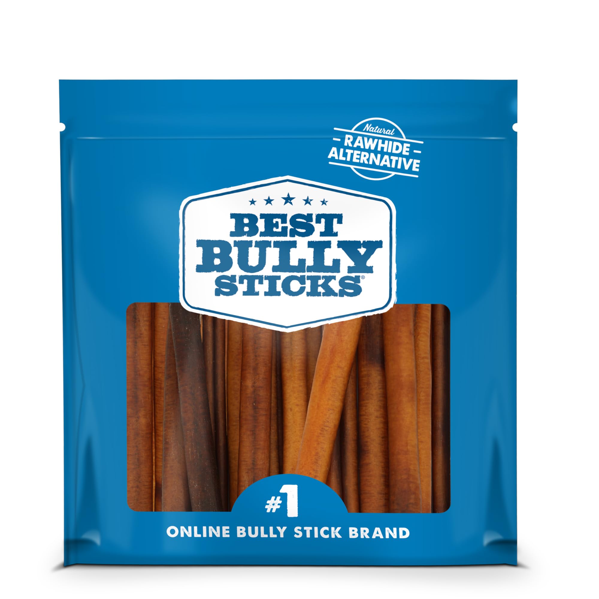 Best Bully Sticks 6 Inch Bully Sticks - 25 Count (Pack of 1) - Natural, Easily Digestible, 100% Grass-Fed, Grain and Rawhide Fre