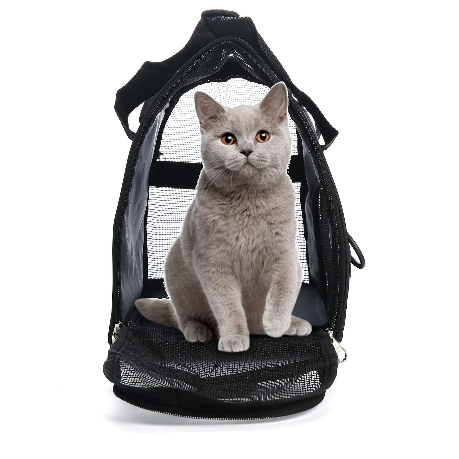 Muchl Pet Carrier Soft-Sided Carriers For Cat Carriers Dog Carrier For Small Medium Cats Dogs Puppies Pet Carrier Airline Approved Up To 15 Lbs Cat Dog Pet Travel Carrier (Small, Black)