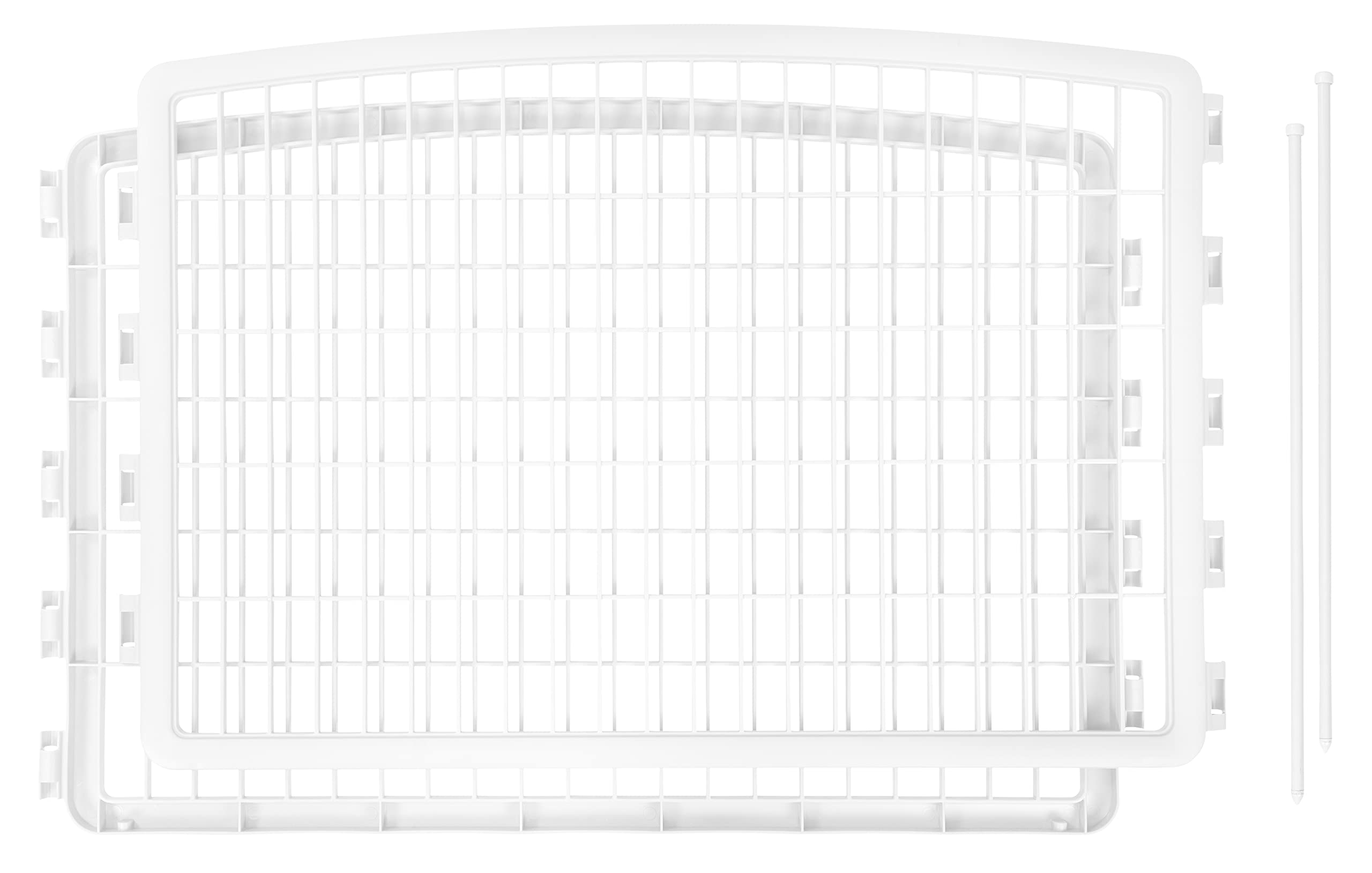 IRIS USA Dog Playpen Add-On Panels, 2-Panel 24 Pet Playpen, Puppy Playpen, Foldable, Customizable, White