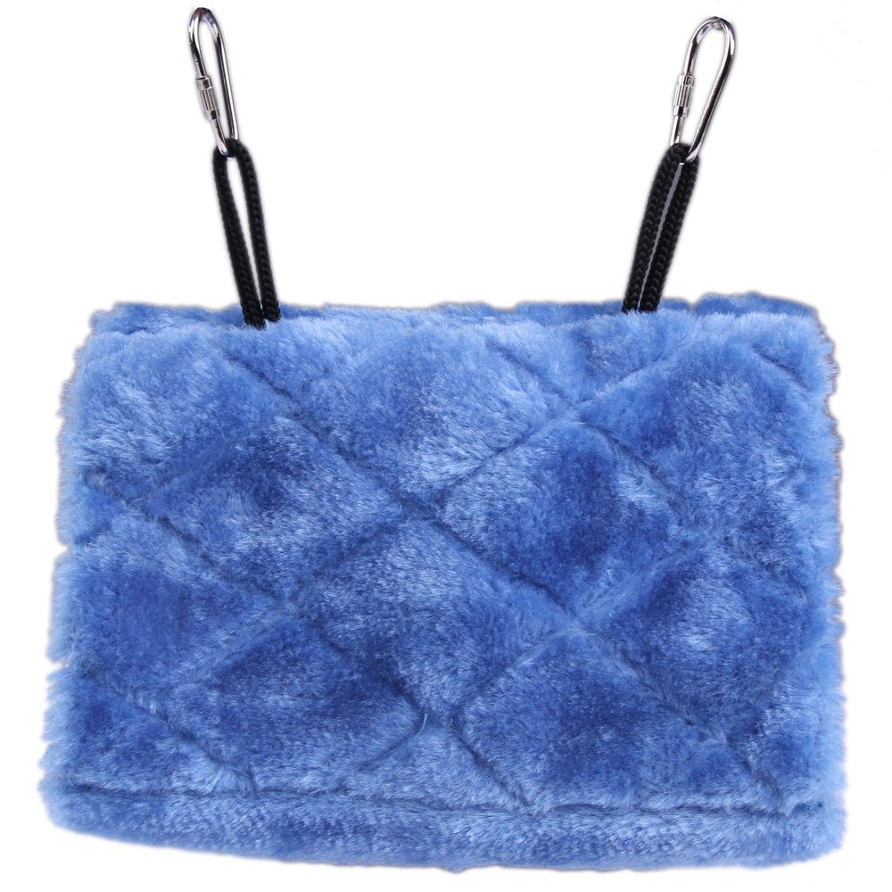Vktech® Plush Snuggle Bird Hammock Hanging Snuggle Cave Happy Hut Bird Parrot Hideaway Size M (23.5 * 22Cm) (Blue)