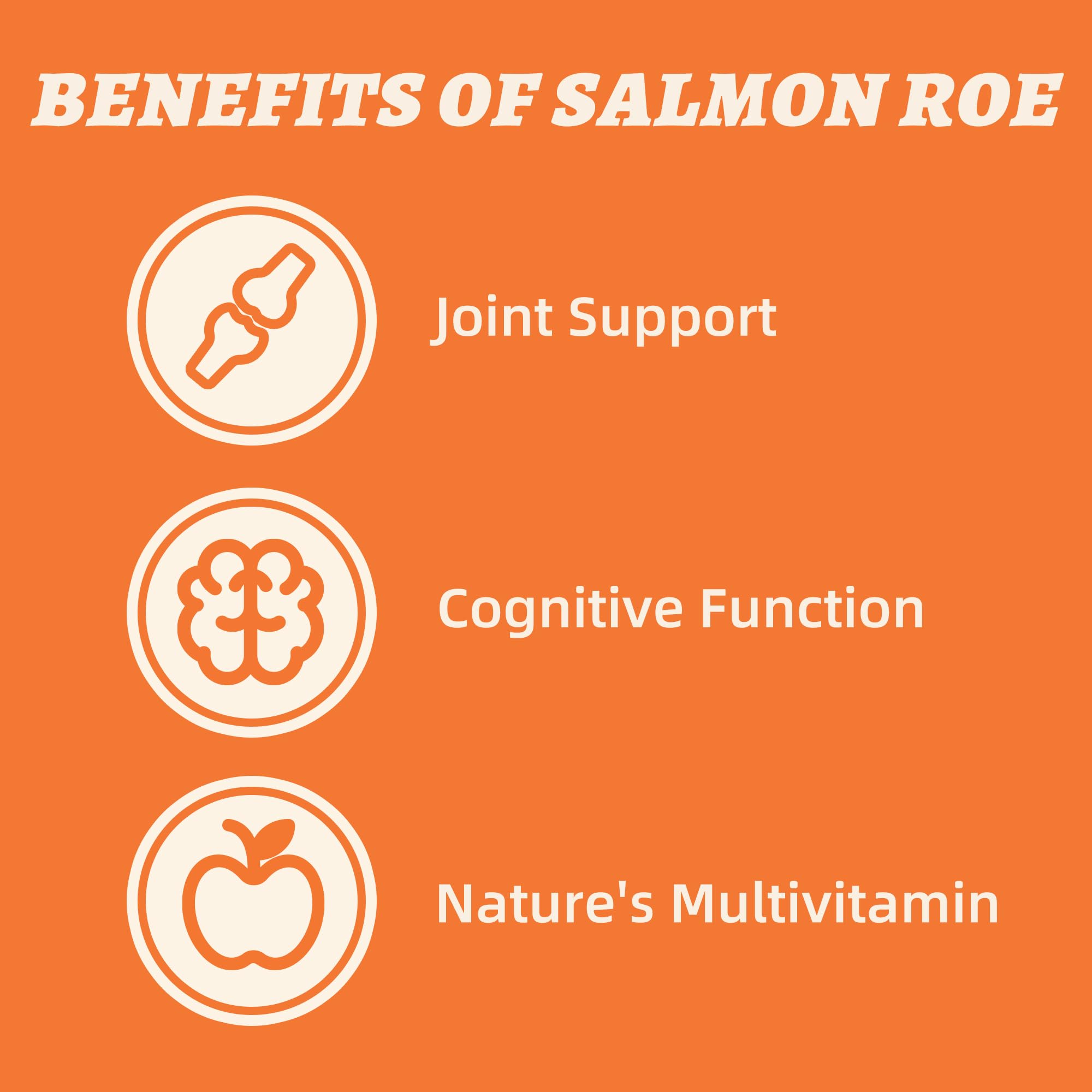 Wellix Dog & Cat Food Topper - Salmon Roe Treats Freeze Dried Egg Yolk & Chicken Flavor Low Calorie - Antioxidant and Skin & Coa