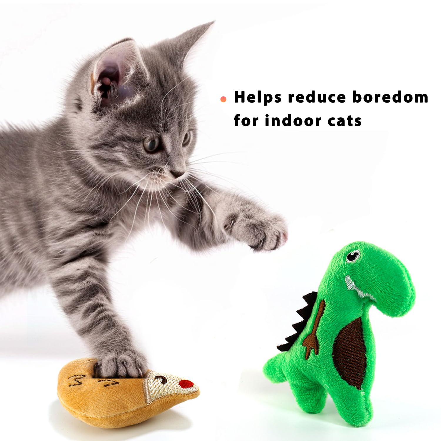 Azoffyiu Cat Toys, Interactive Cats Toy For Indoor Cats, Soft And Durable Crinkle Sound Catnip Toys, Catnip Filled Mouse Cat Tee