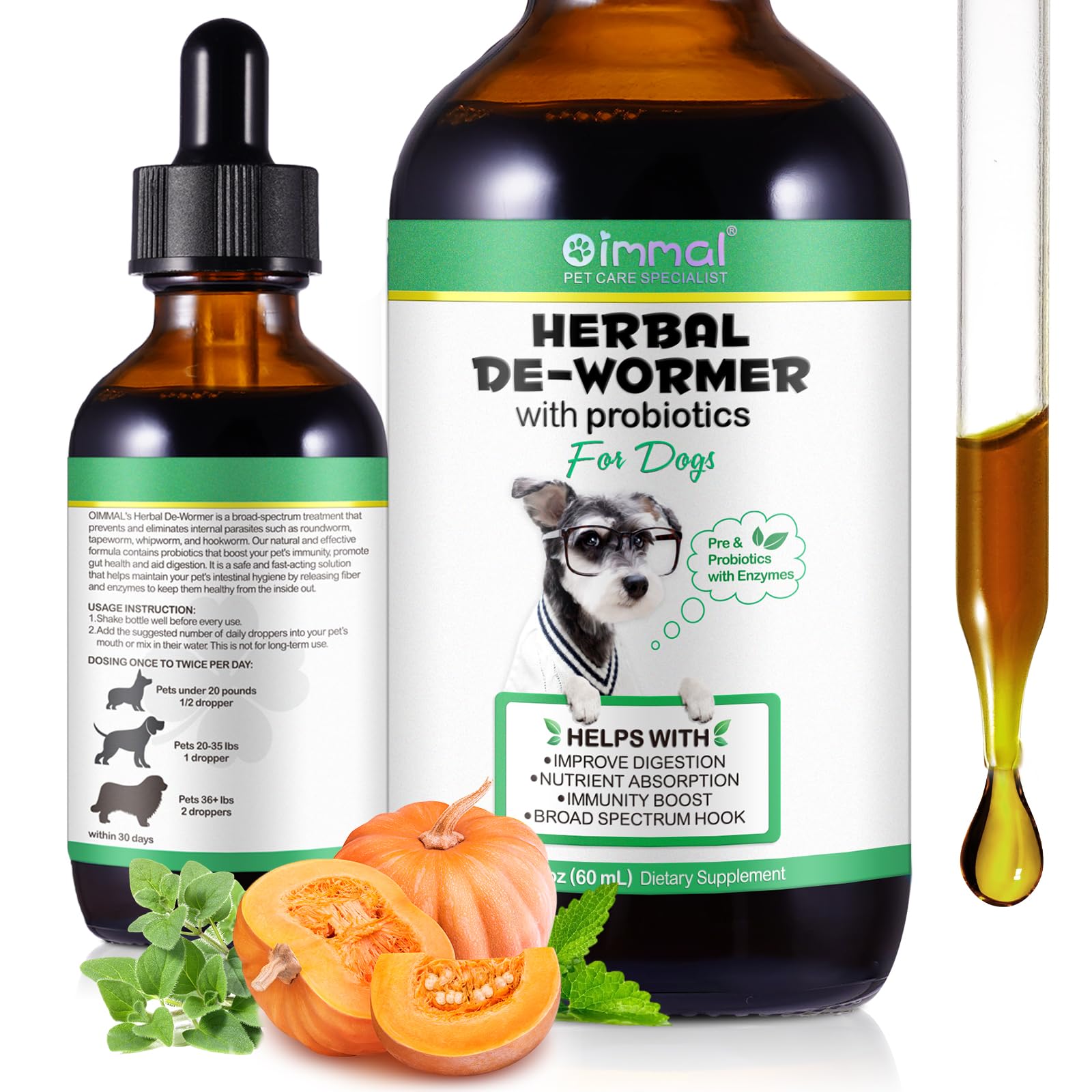 Specifically Formulated for Dogs, Natural Intestinal Defense for Dogs, Herbal Cleanse, Digestive Support for All Dog Breeds, Pup