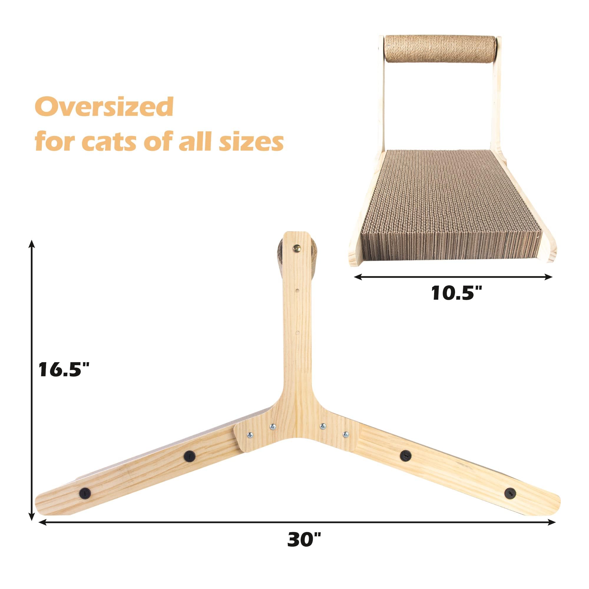 Cat Scratching Post| Vertical&Multiple Angle Cat Scratching Pad | Cat Scratchers For Indoor Cats| Wedge Shaped Corrugated Cardbo