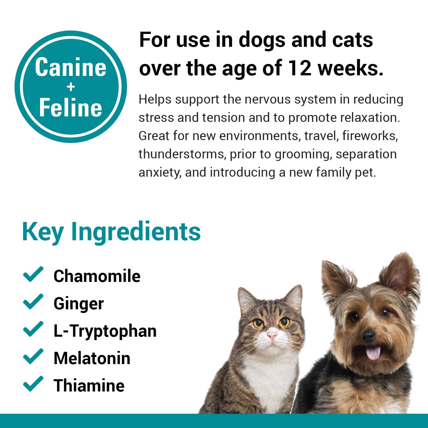 Vet Classics Stress Away Calming, Anxiety Aid for Dogs and Cats - Soft Chew Pet Health Supplement for Dogs, and Cats - Melatonin