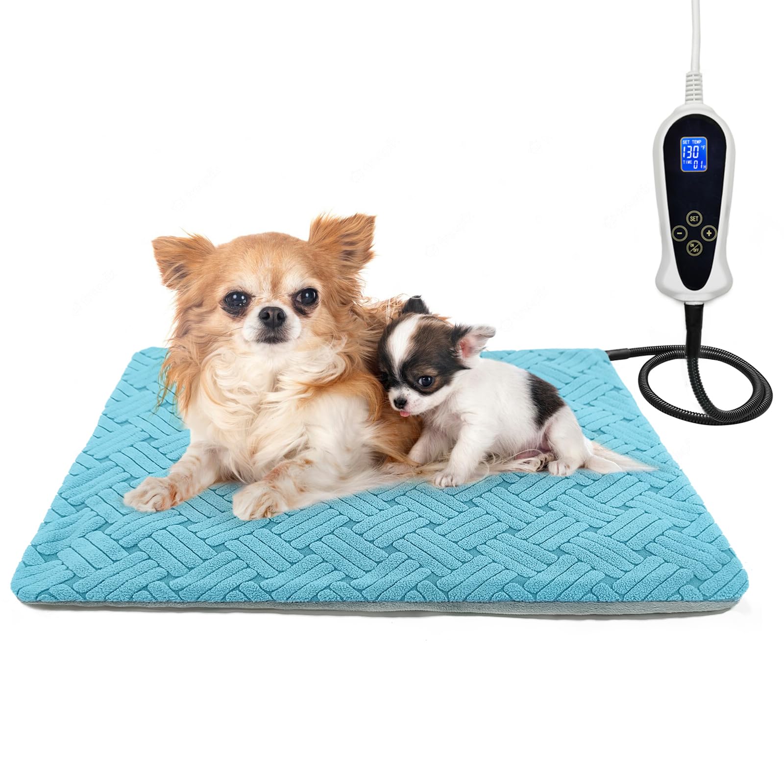 Rc Sll Cat Heating Pad, 18X18 In Pet Heating Pad For Dogs And Cats, Heated Cat Bed With Chew Resistant Cord, Temperature And Tim