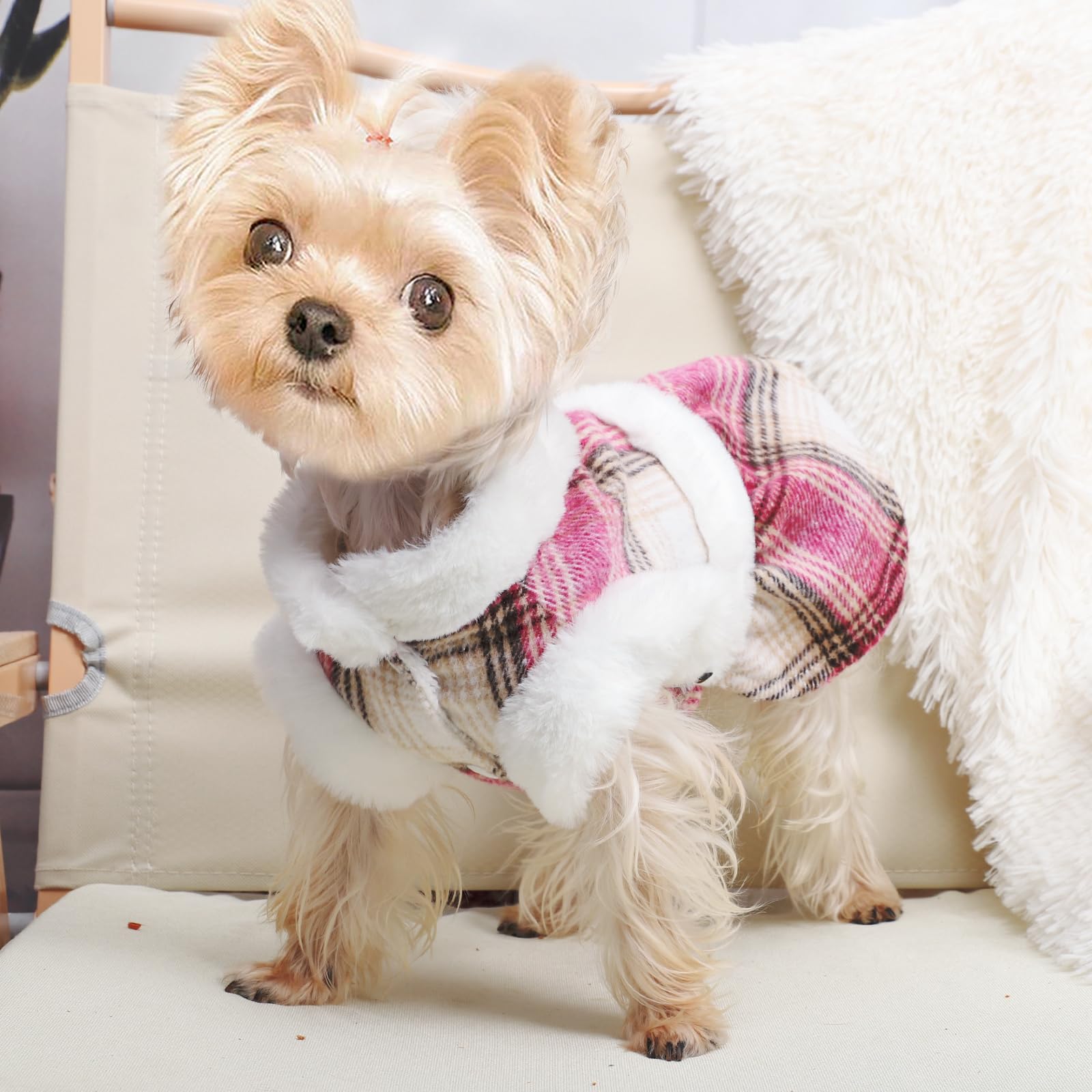 Dog Sweater Valentine'S Day Dog Clothes For Small Dogs Boy Girl Dog Dress Warm Fleece Chihuahua Yorkie Teacup Dog Sweaters Dress