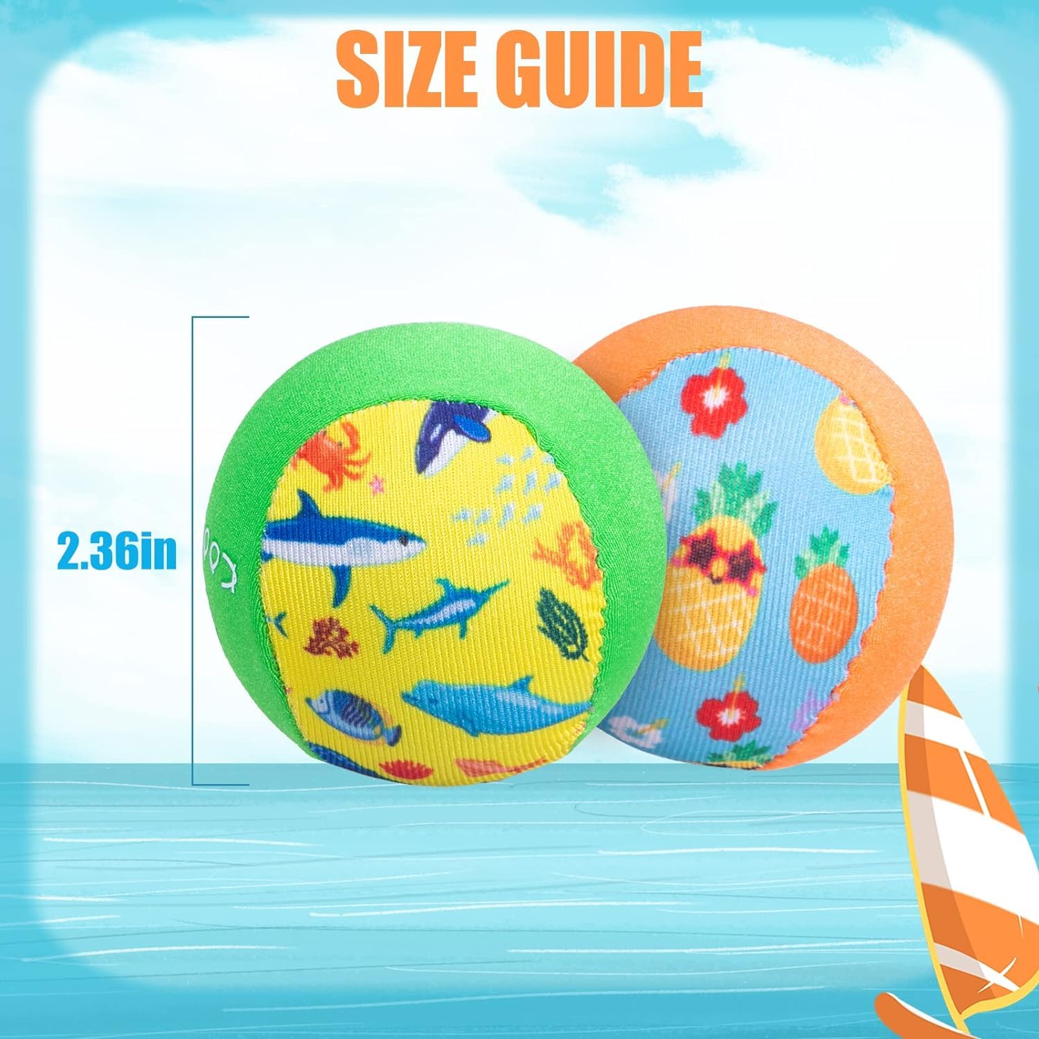 Kooltail Floating Dog Pool Toys - 2 Pack Summer Dog Bouncing Water Toys For Swimming Pool, Interactive Dog Training Games Chew T