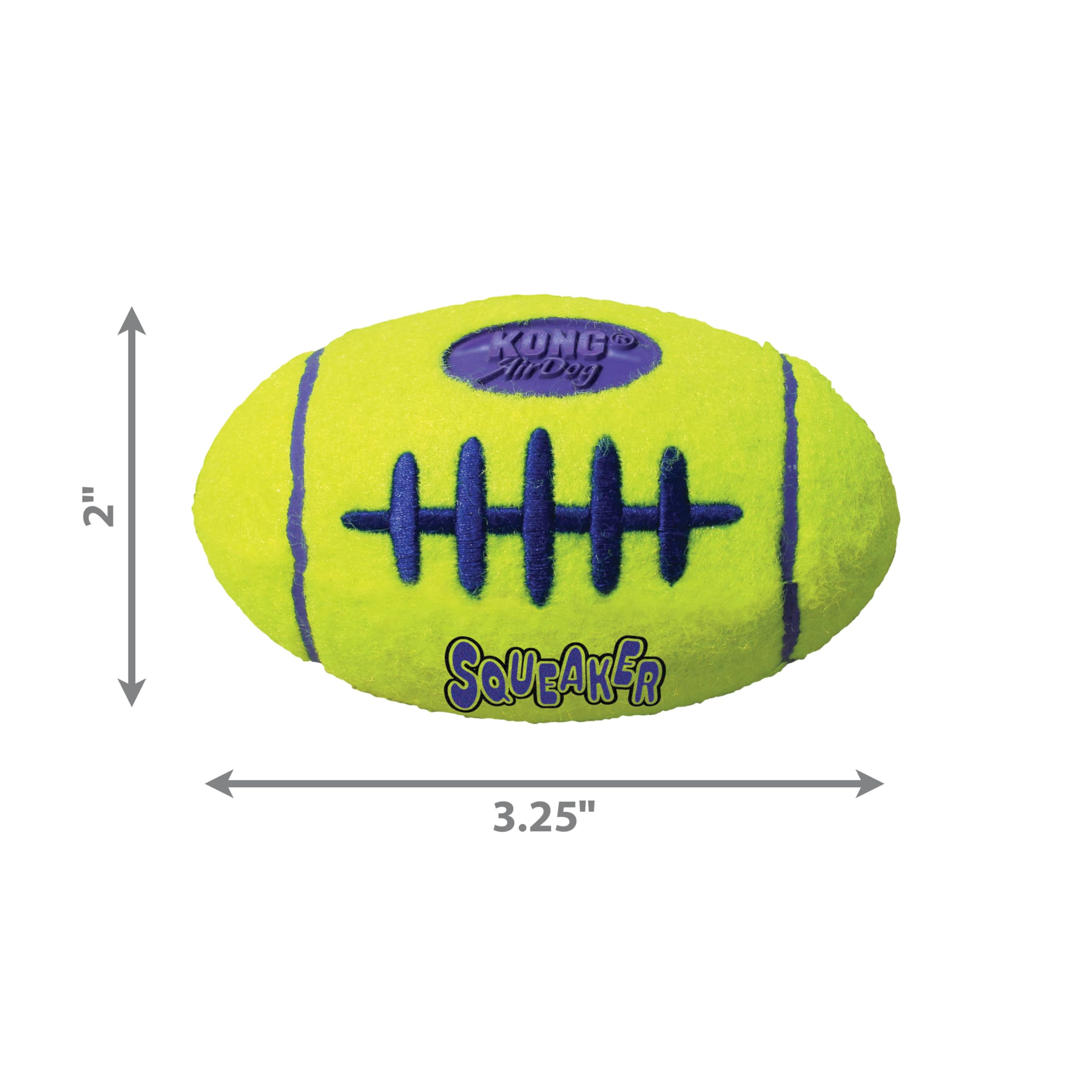 Kong Airdog Squeaker Football Bounce And Fetch Toy Tennis Ball For Small Dogs, 1