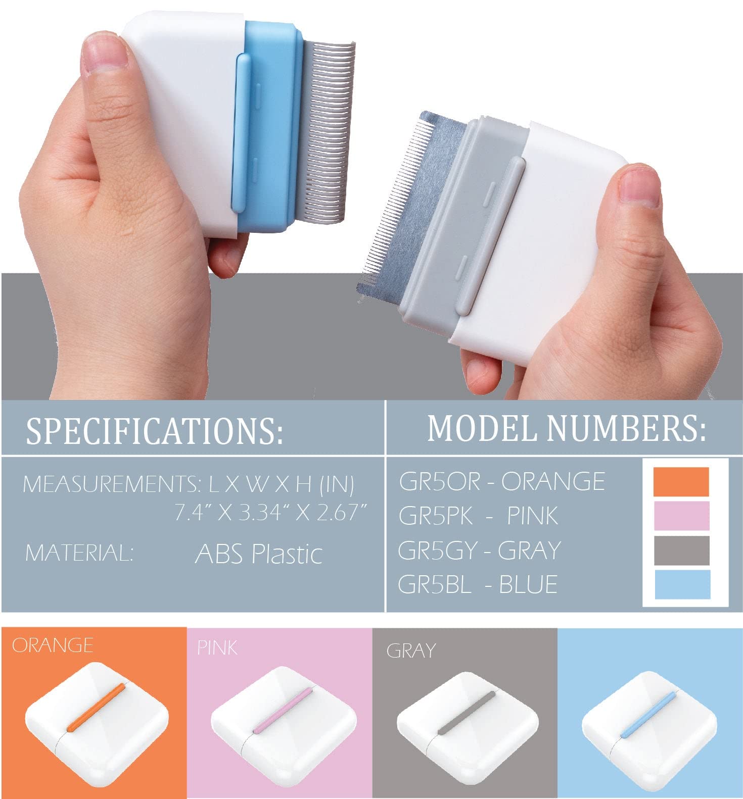 Pet Life A Zipocket 2-In-1 Underake And Stainless Steel Travel Grooming Pet Comb