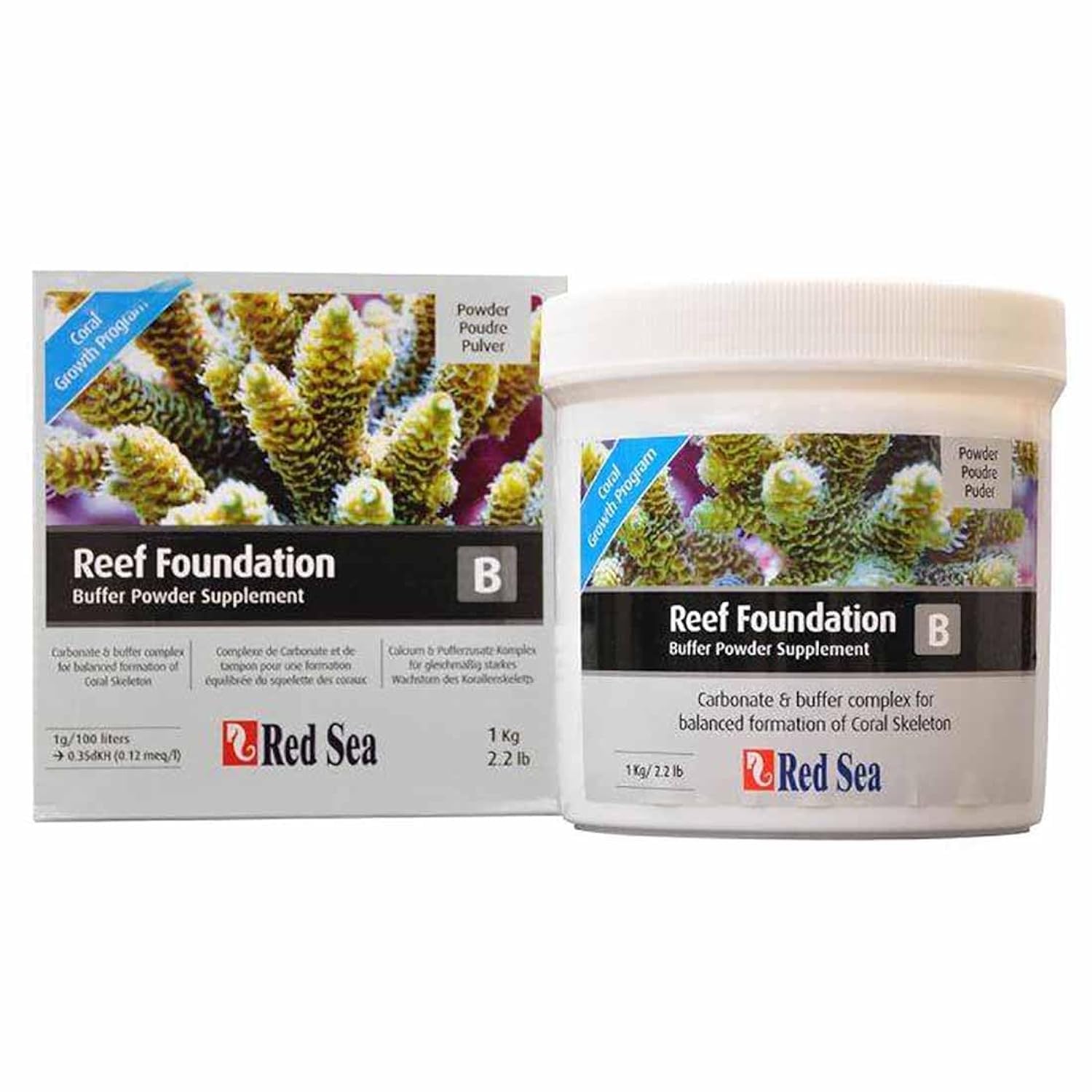 Red Sea Fish Pharm ARE22027 Reef Foundation Buffer Supplement-B for Aquarium, 1kg