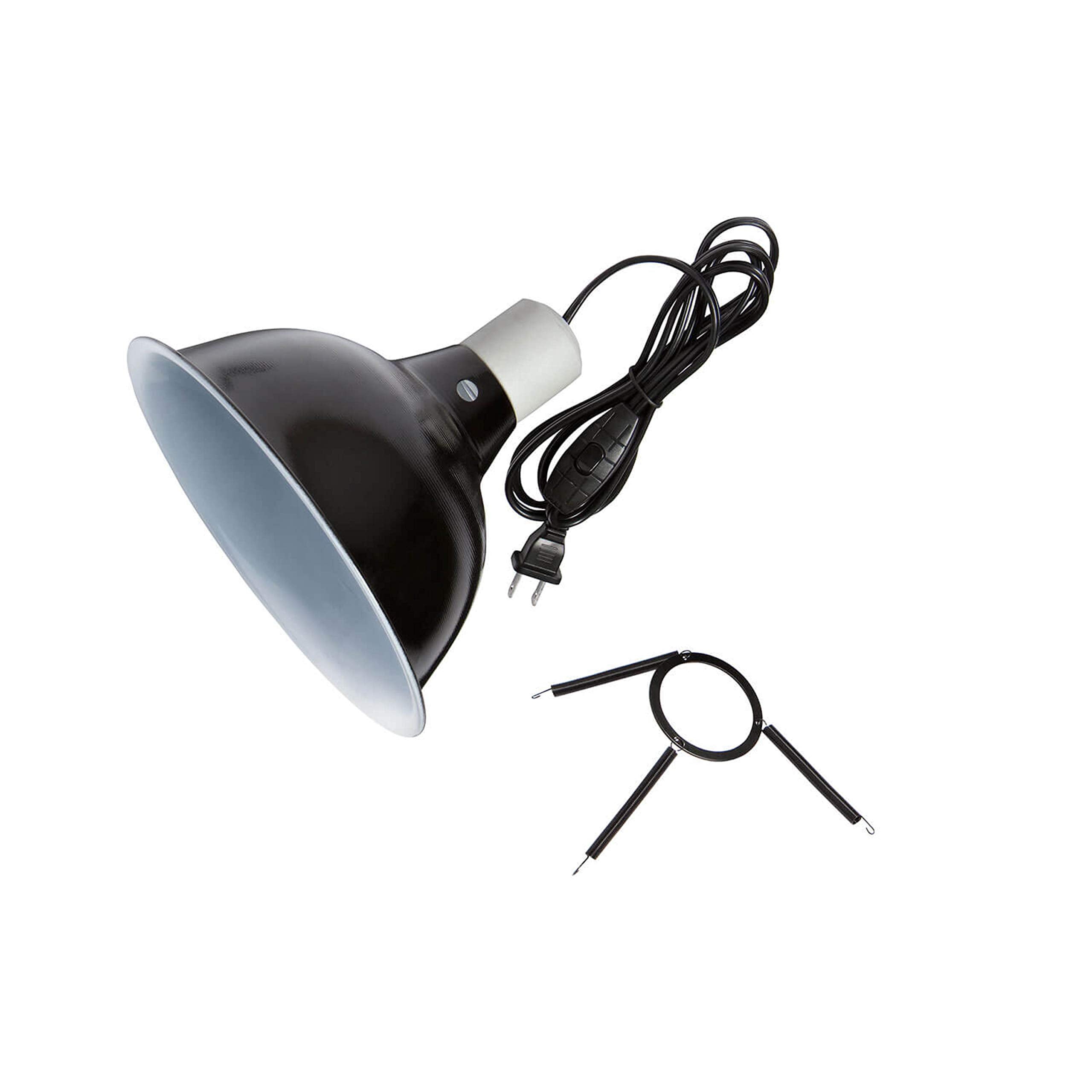 Zilla Pet Reptile Premium Heat Lamp Reflector Dome Fixture, 8.5 Inches