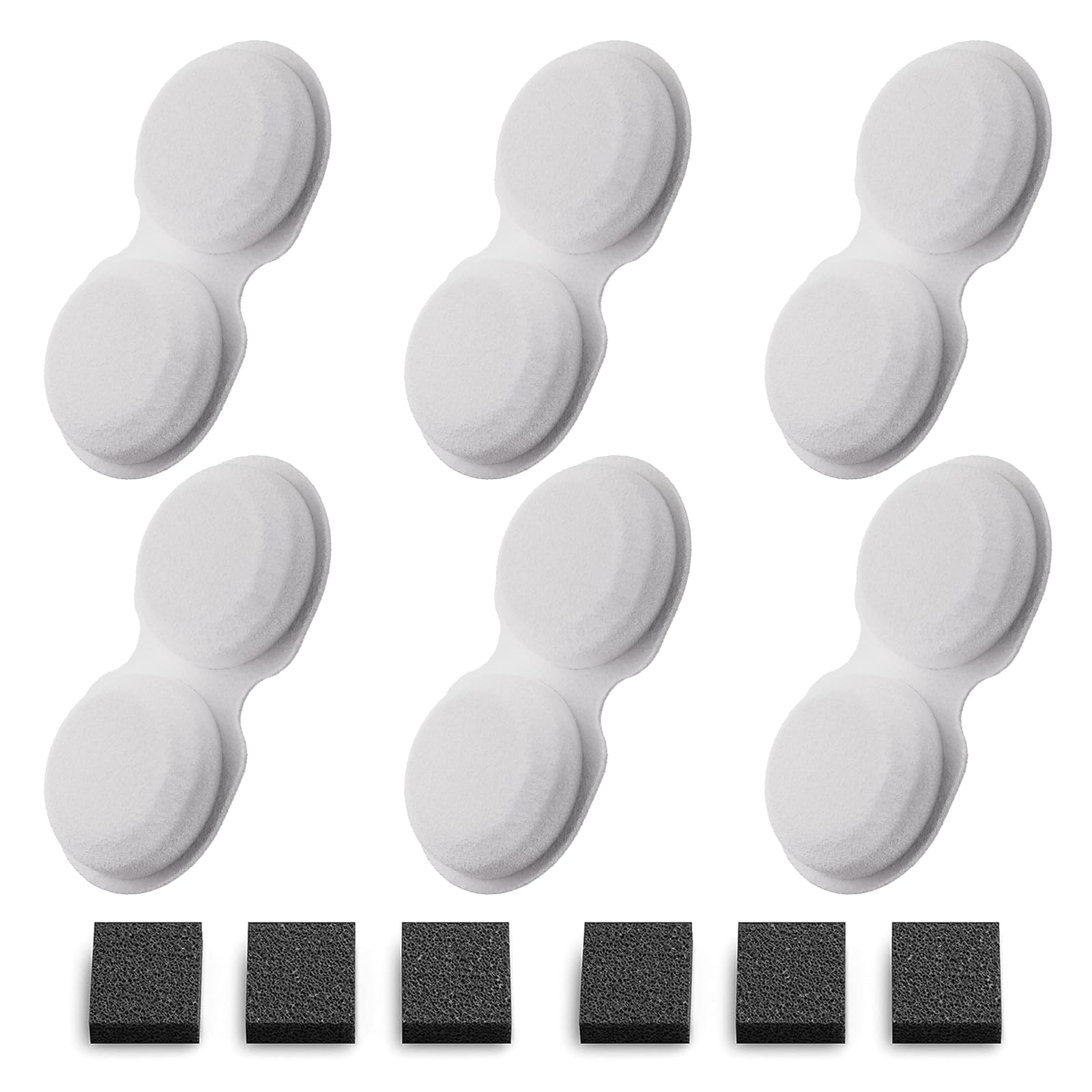 Vouaaood Cat Water Fountain Filters: 12 Cat Fountain Filters Replacement For H6 - Pet Water Fountain Filters - 3 Months Usage Ki