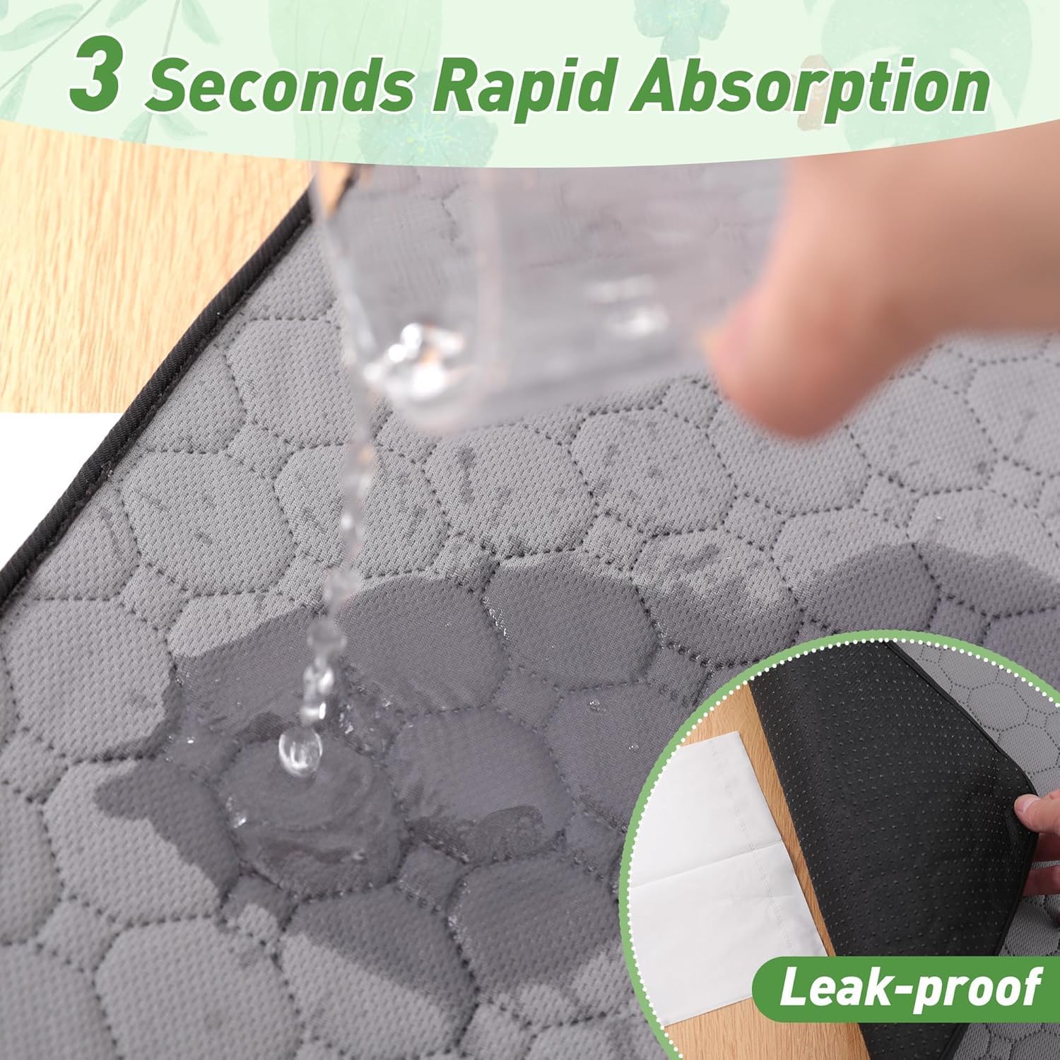 Lwymx Guinea Pig Cage Liners, 16''X24'' Washable Guinea Pig Pee Pads, Non Slip Reusable Super Absorbent Guinea Pig Training Mat Bedding Fleece For Small Animals Hamster Rabbit Chinchilla Rat, 2Pack