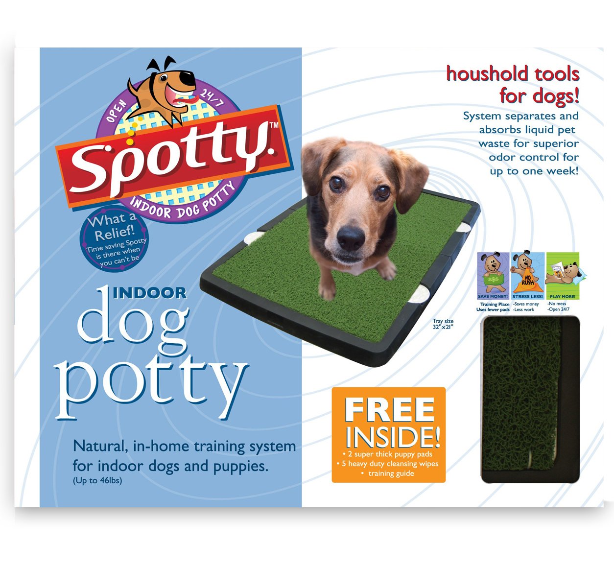 Spotty Indoor Potty Pad, House Training Pet Puppy Dog Artificial Grass Turf Pee Mat