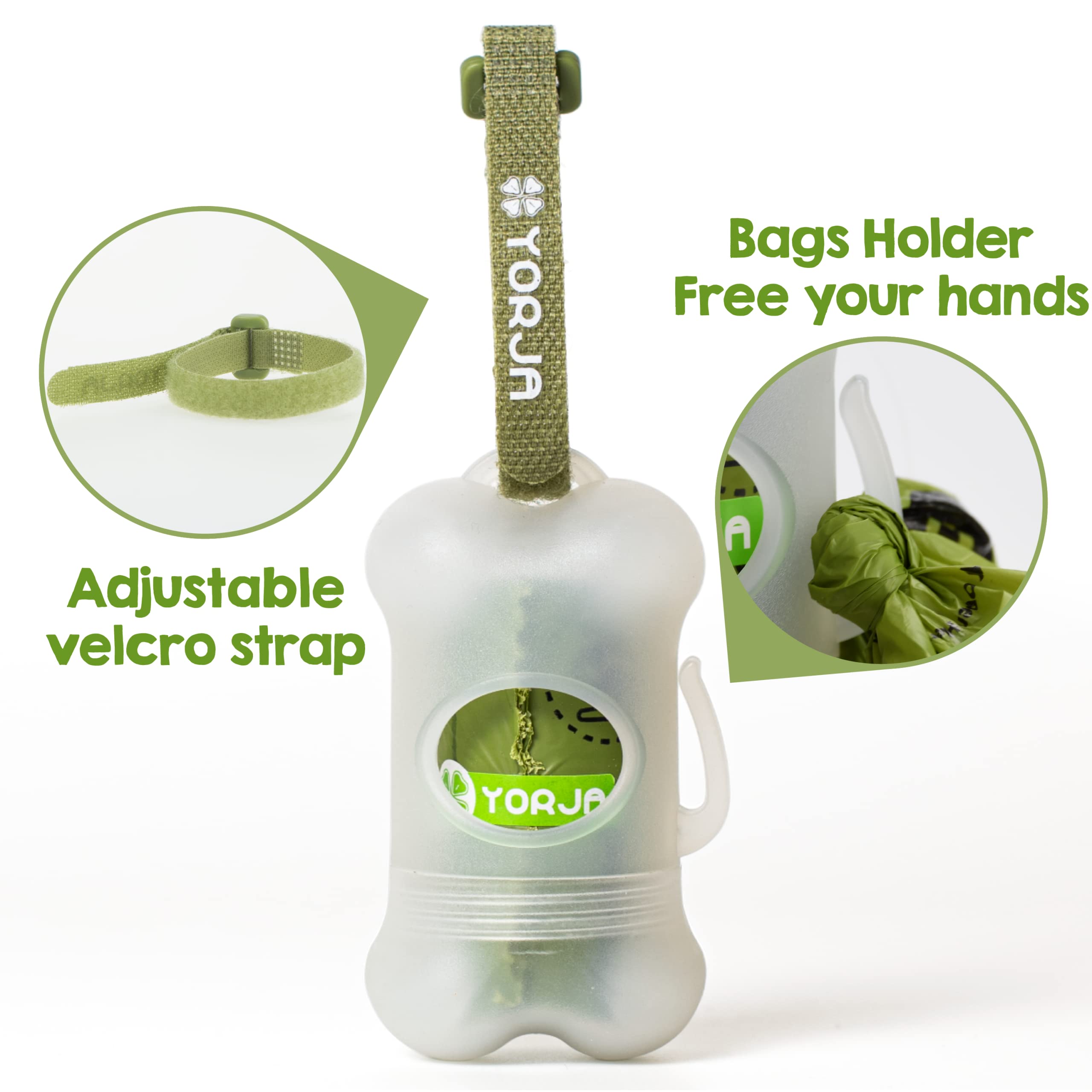 Yorja Dog Poop Bags With Dispenser & Holder, 510 Pet Waste Bags, 100% Leak Proof Extra Thick And Strong Biodegradable