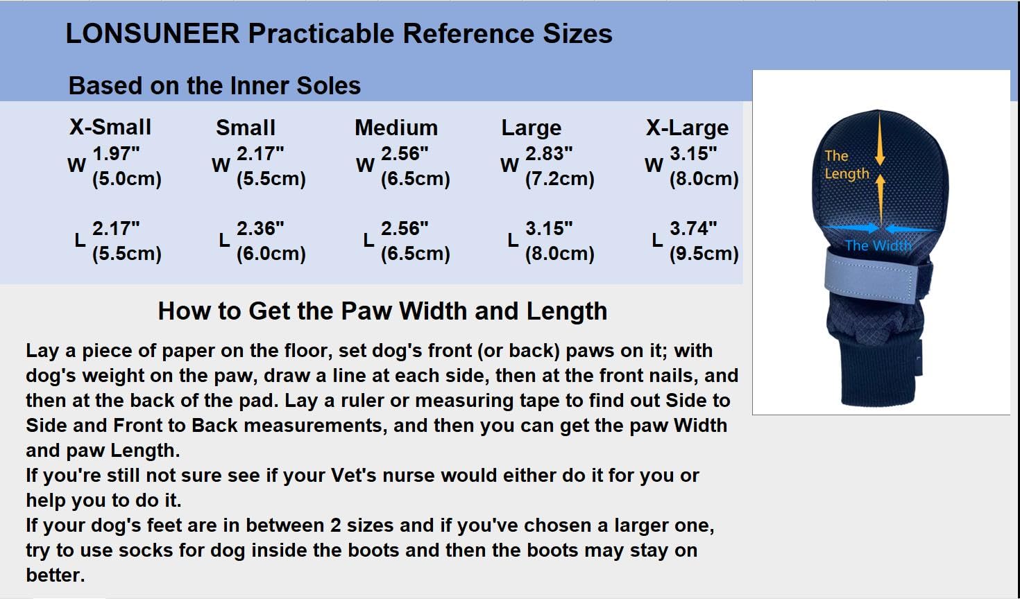 LONSUNEER Waterproof Winter Dog Boots, Soft Sole, Nonslip, Large Size, Red, Set of 4