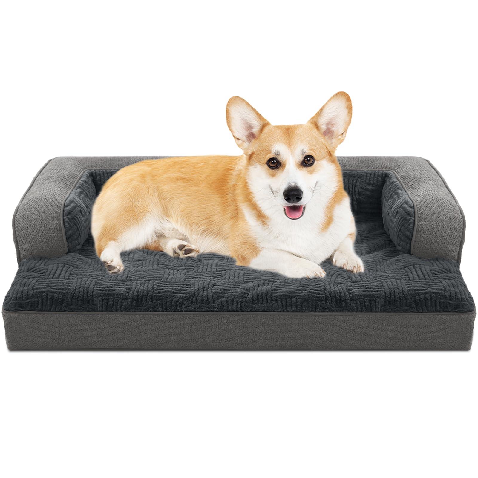 Windracing Dog Beds For Large,Medium Dogs,Orthopedic Dog Sofa Bed With Removable Washable Cover,Waterproof Egg Foam Pet Couch Be