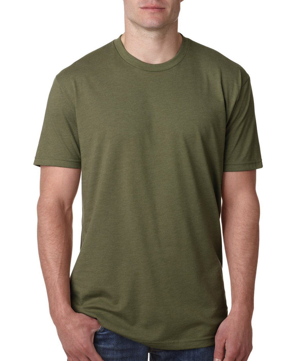 Next Level N6210 T-Shirt, Charcoal  Military Green (2 Shirts), Small