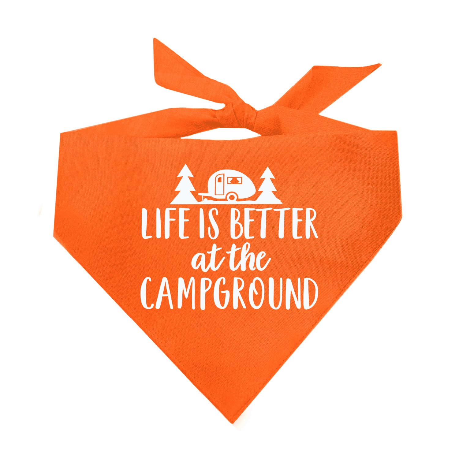 Life Is Better At The Campground Dog Bandana (Orange, Xs 564)