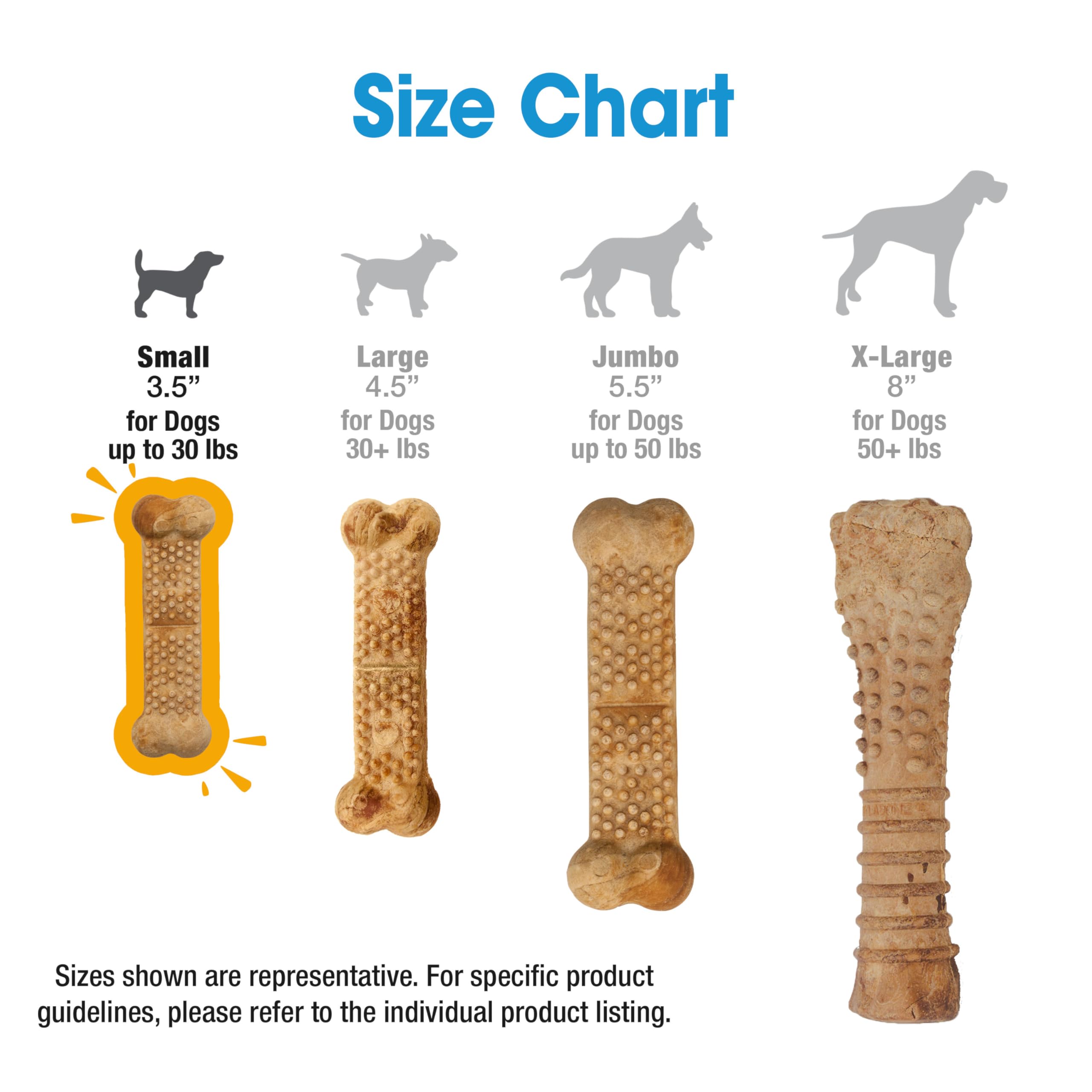 Nylabone Nubz Natural Edible Chew Treats for Dogs, Long Lasting Chews Made in USA, Chicken Flavor, Small - Up to 25 lbs. (8 Coun