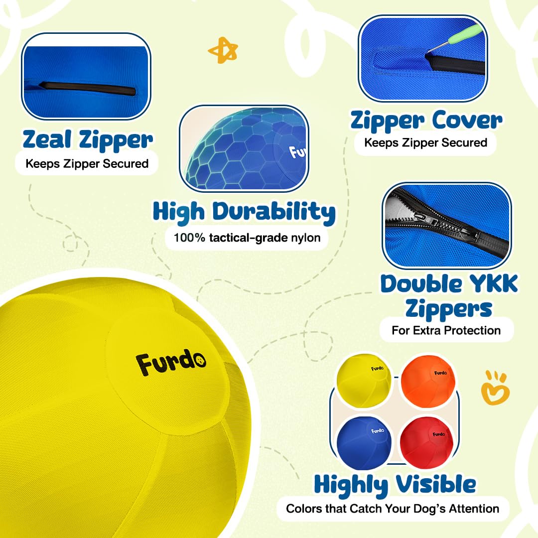 Furdo 18'' Herding Ball For Dogs, For Australian Shepherd, For Cattle, For Border Collie, For Blue Heelers & Other Small To Medi