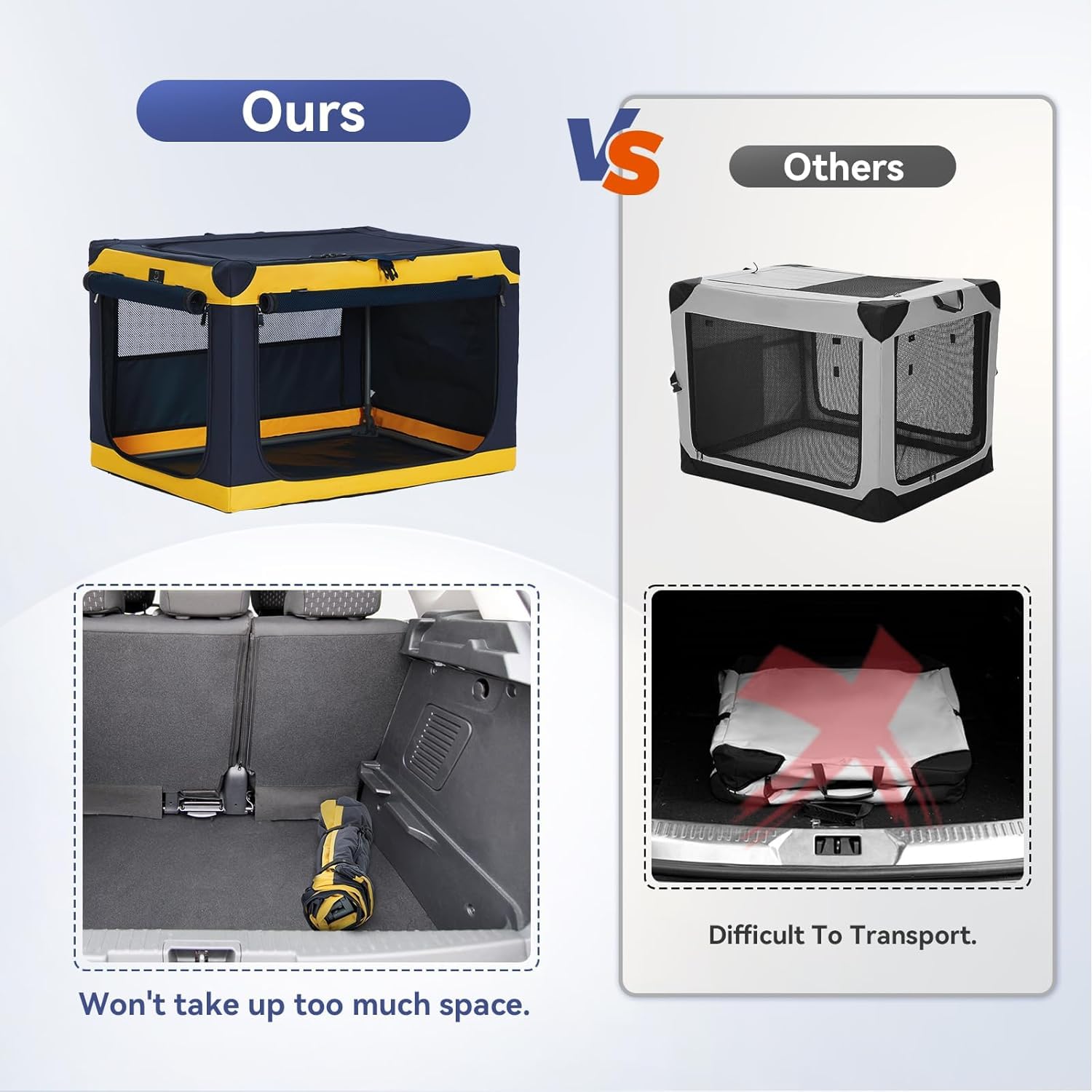 A4Pet Foldable Dog Crate, Collapsible Dog Crate - 30 Inch Adjustable Stainless Steel Framelightweight, Durable And Collapsible C