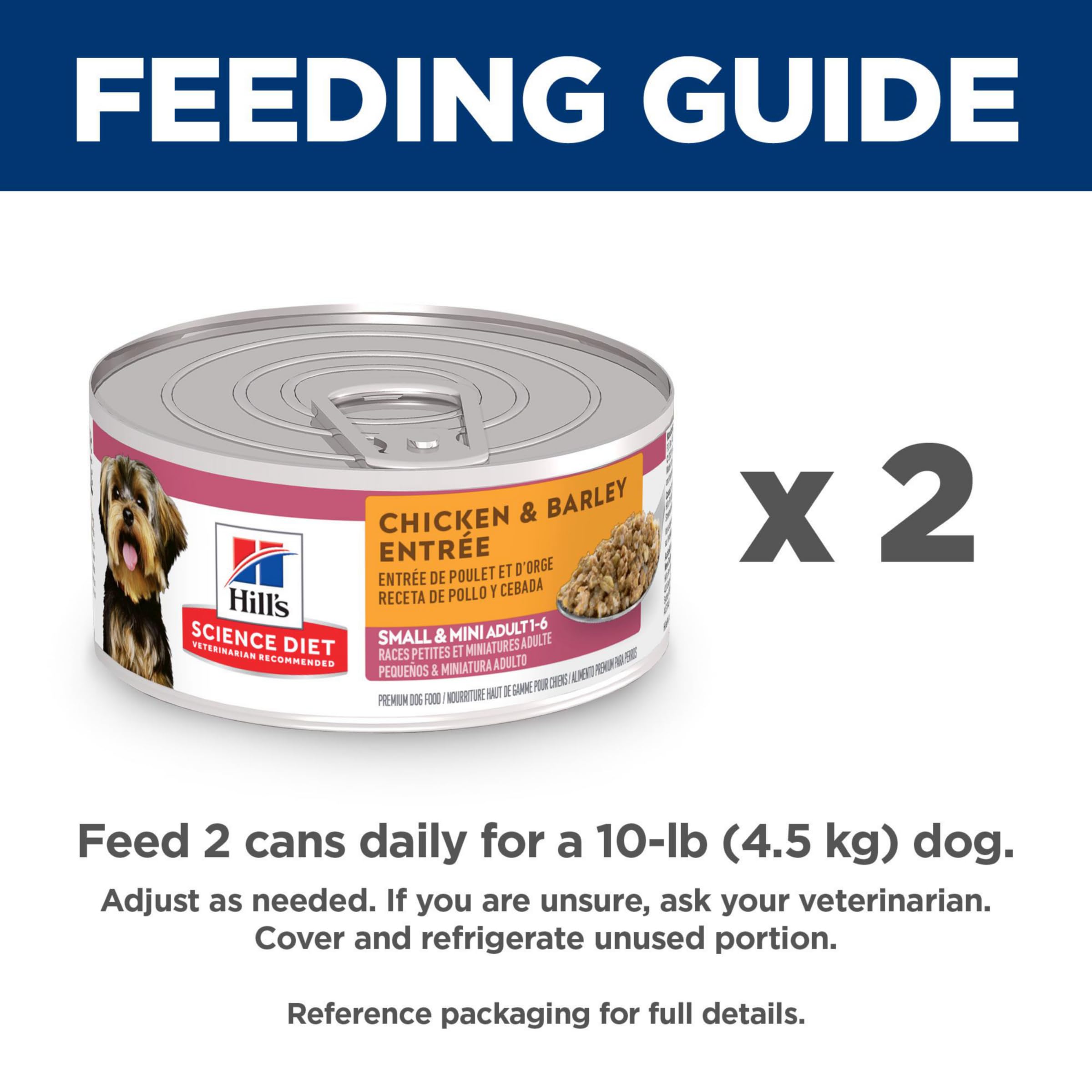 Hills Science Diet Small & Mini, Senior Adult 7+, Small & Mini Breeds Senior Premium Nutrition, Wet Dog Food, Chicken & Barley