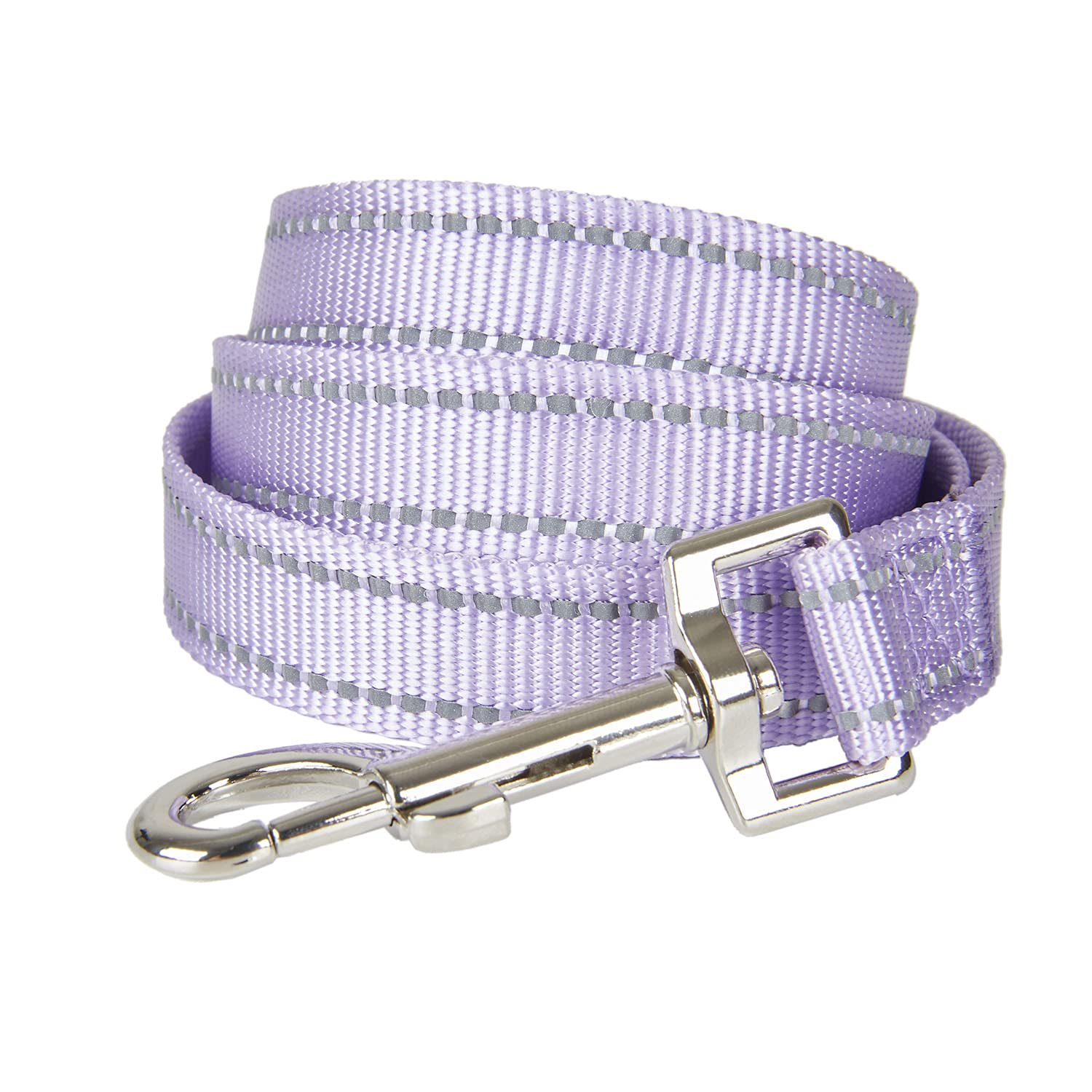 Yudote Reflective Dog Leash 4 Ft With Soft Padded And Buckle Handle, Nylon Heavy Duty Durable Dog Leashes For Medium Large Dogs,Lilac