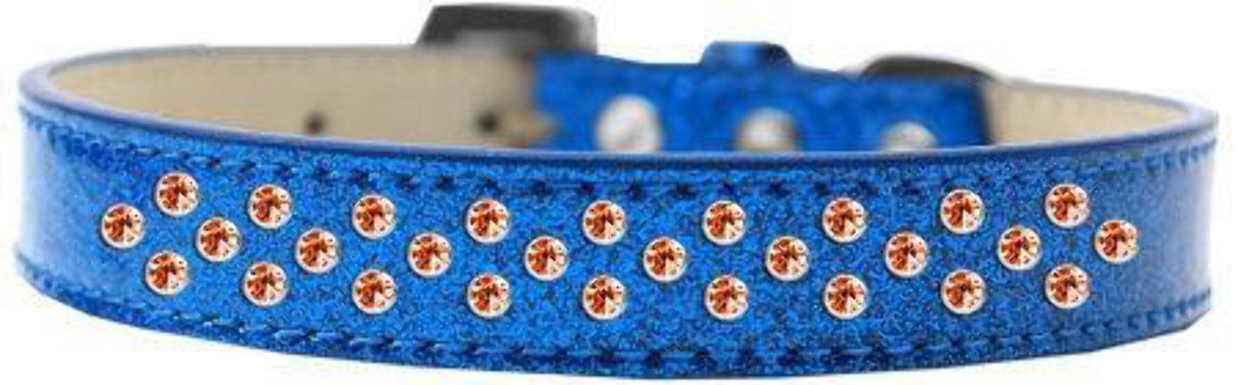 Mirage Pet Products Sprinkles Ice Cream Dog Collar with Orange Crystals, Size 14, Emerald Green