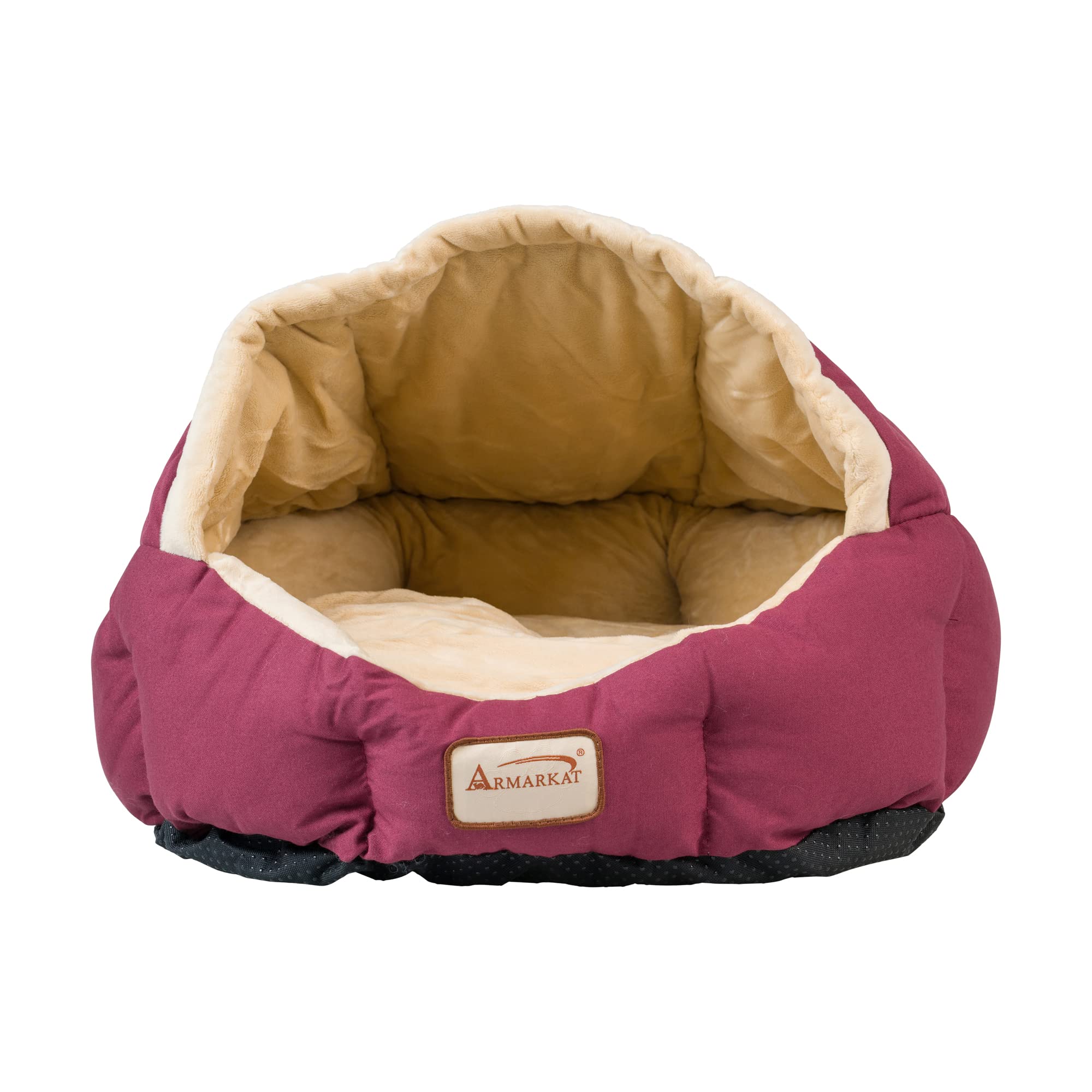 Armarkat Cat Bed 18-Inch Long C08HJH/MH, Burgundy and Beige
