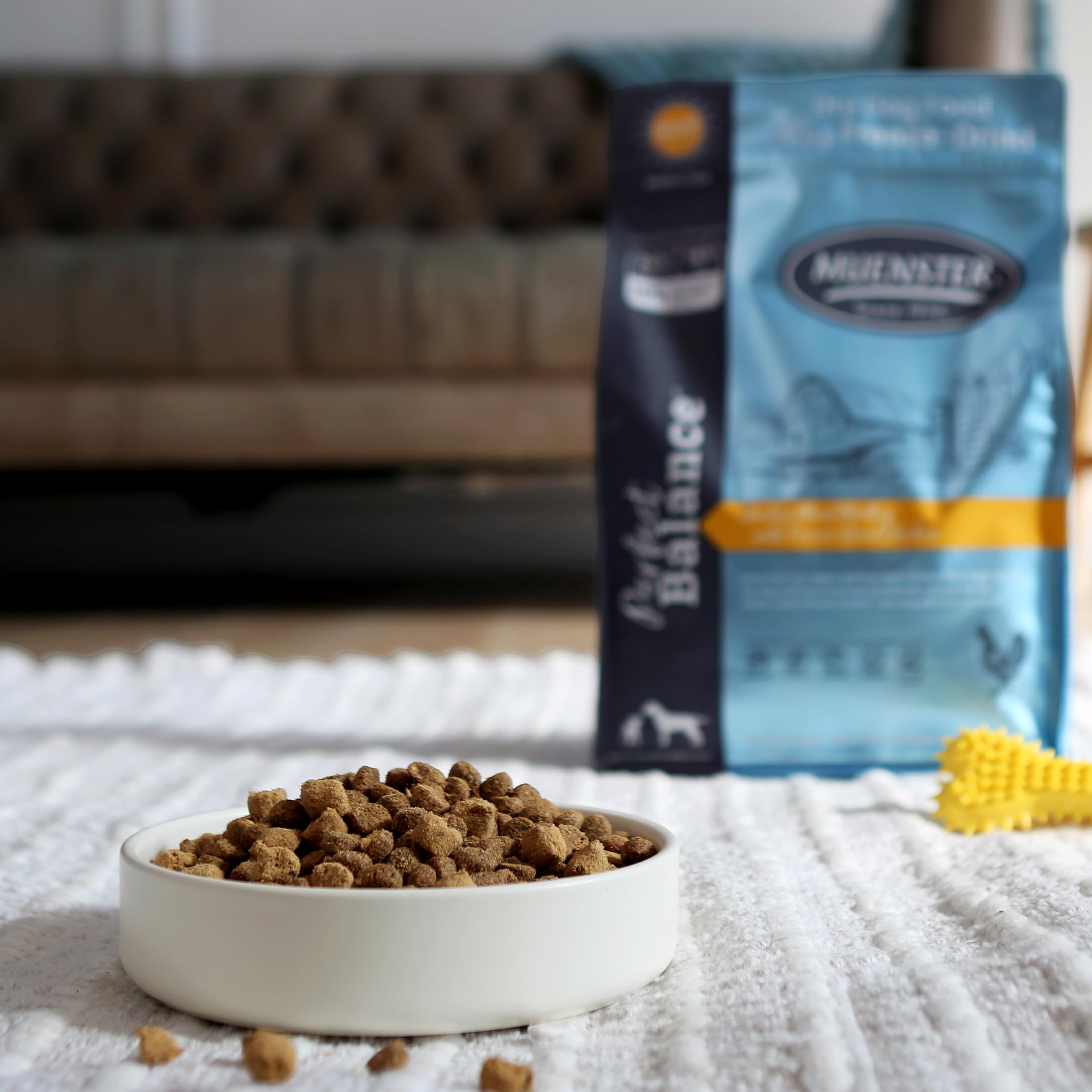Muenster Perfect Balance Raw Chicken Kibble Mix with Freeze Dried Chicken for Dogs - High Protein, No Corn, Wheat, or Soy - Prob