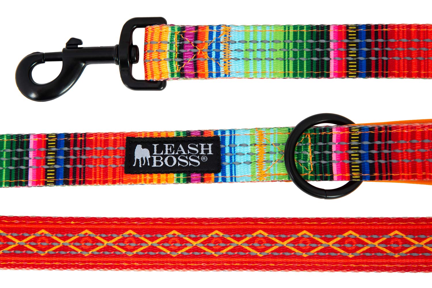 Leash Boss 6Ft Dog Leash | Ultra Comfort Double-Thick Soft Padded Handle | Reflective Leash For Large Dogs, Medium Dogs | Heavy Duty Leash For Large Breed Dogs | Nylon Leash For Small Dogs/Puppies