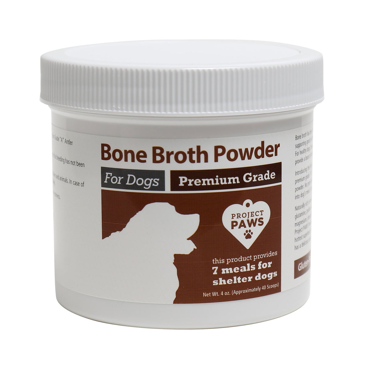 Bone Broth For Dogs With Powdered Elk Antler And Bone - Collagen And Mineral Rich Food Topper For Dogs - Whole Food Superfood Powder Multivitamin For Dogs - 4 Oz