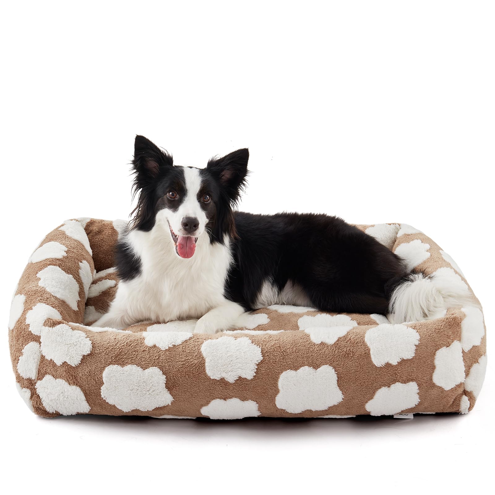 JOEJOY Medium Dog Bed Medium Size Dog, Rectangle Washable Orthopedic Pet Bed with Removable Zipper Cover, Cute Soft Calming Pupp
