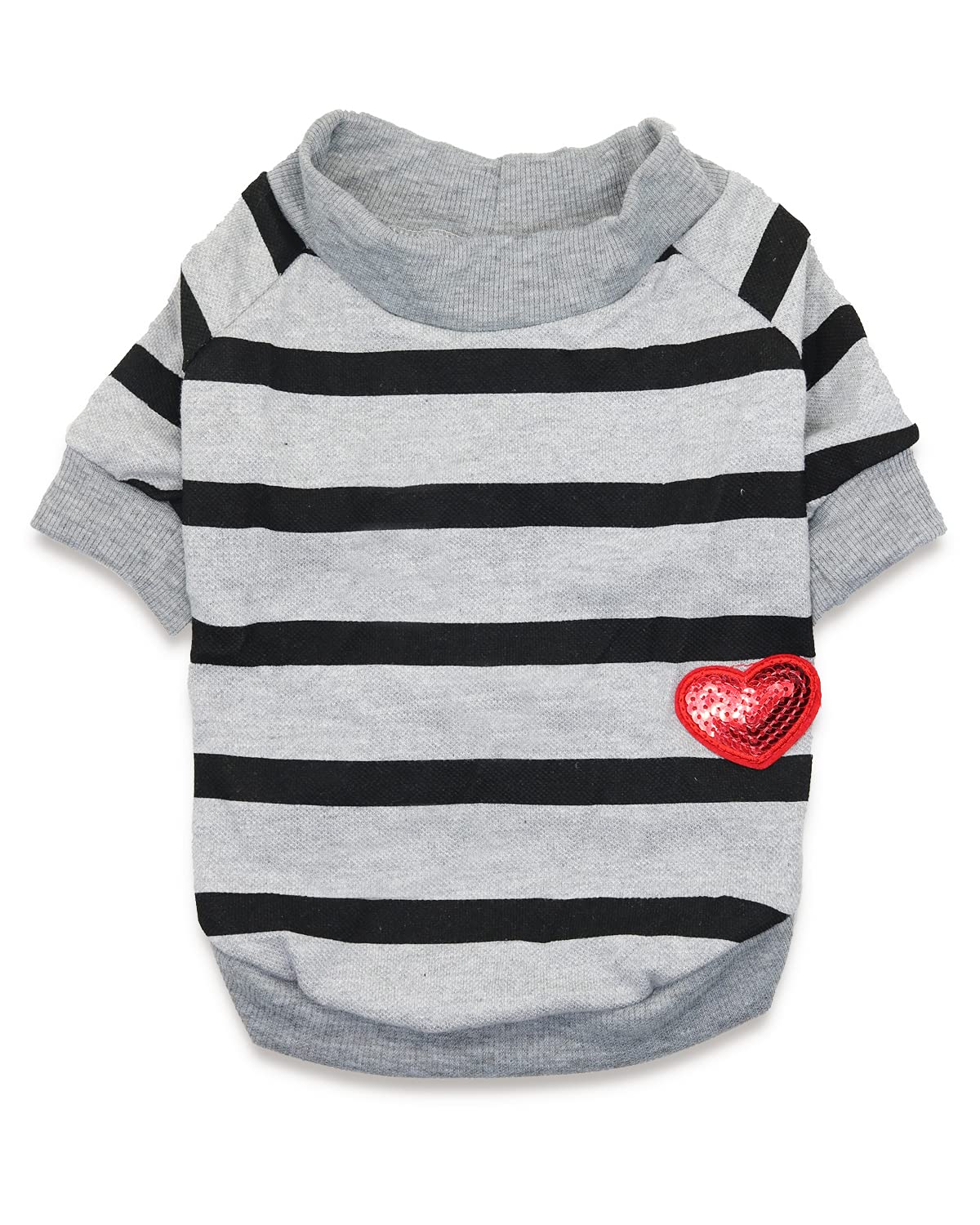 Pet Shirts French Bulldog Boston Terrier Clothes Small Dog Tshirt Puppy Summer Striped Tee Shirt, Xs, Grey