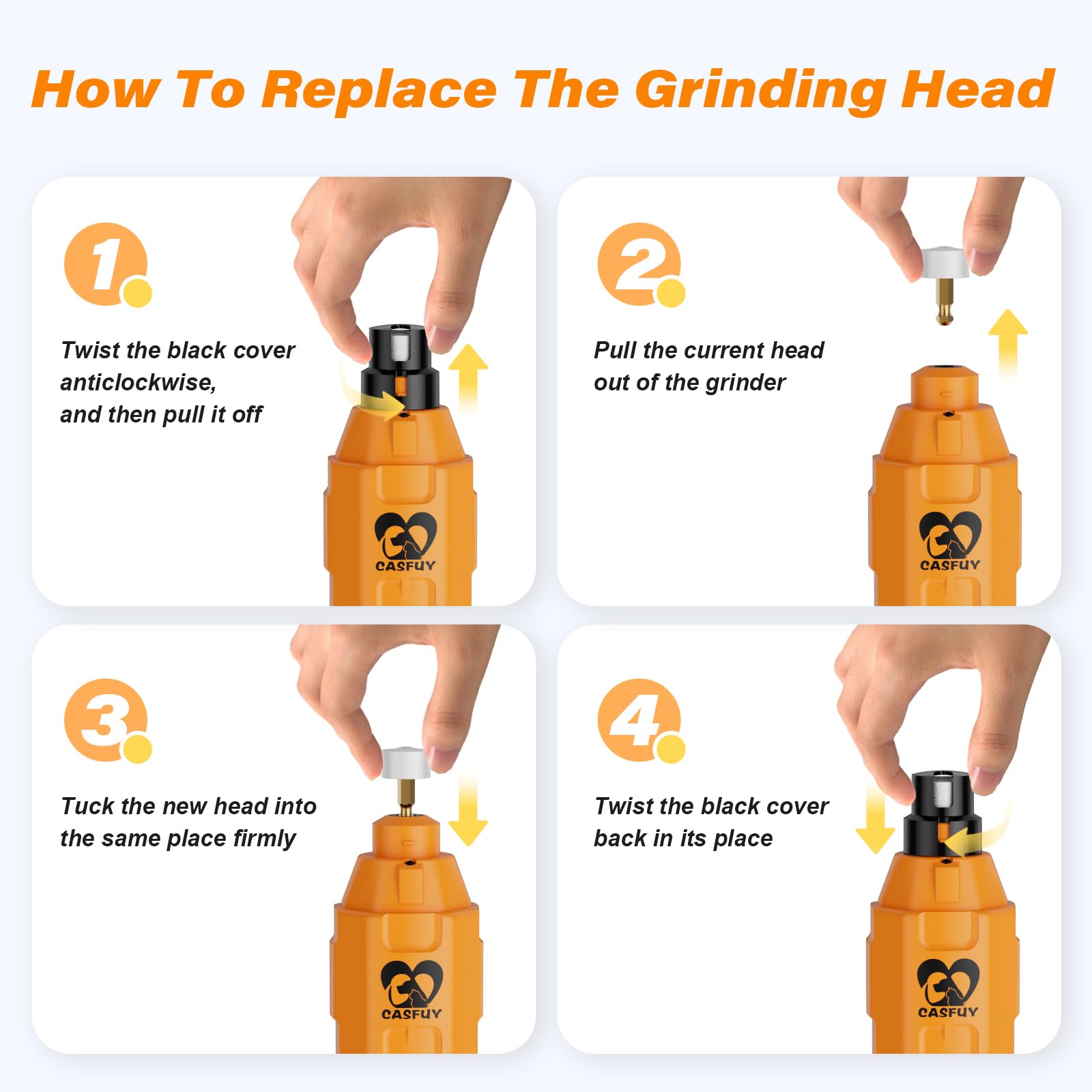 Casfuy Replacement Dog Nail Grinder Wheel – Compatible With N10, N20, N30, N50, N60, N65 (Not For N90)