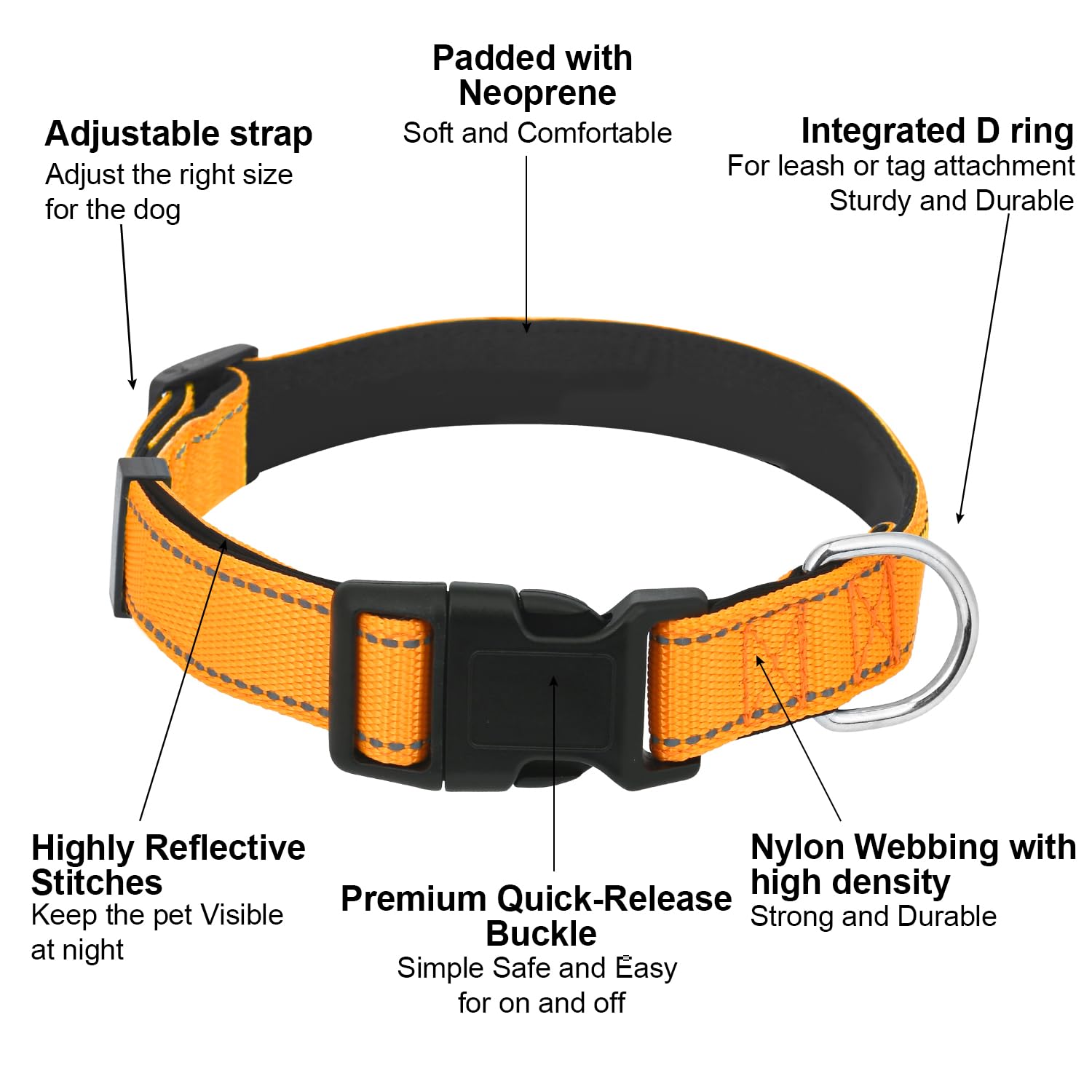 Dog Collars Adjustable For Puppy And Small Dogs,Heavy Duty Waterproof Dog Collar With Quick Release Buckle,Girl Boy Female Male