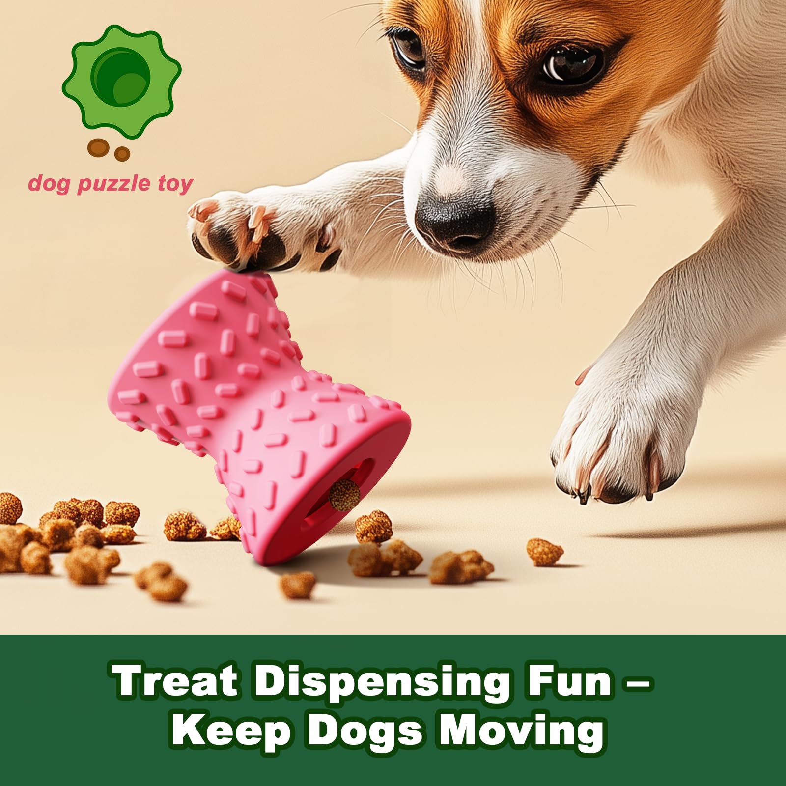 Dog Toys to Keep Them Busy - Interactive Treat Dispensing Ball for Small Dogs, Puppy Puzzle Toy for Enrichment & Teething, Durab