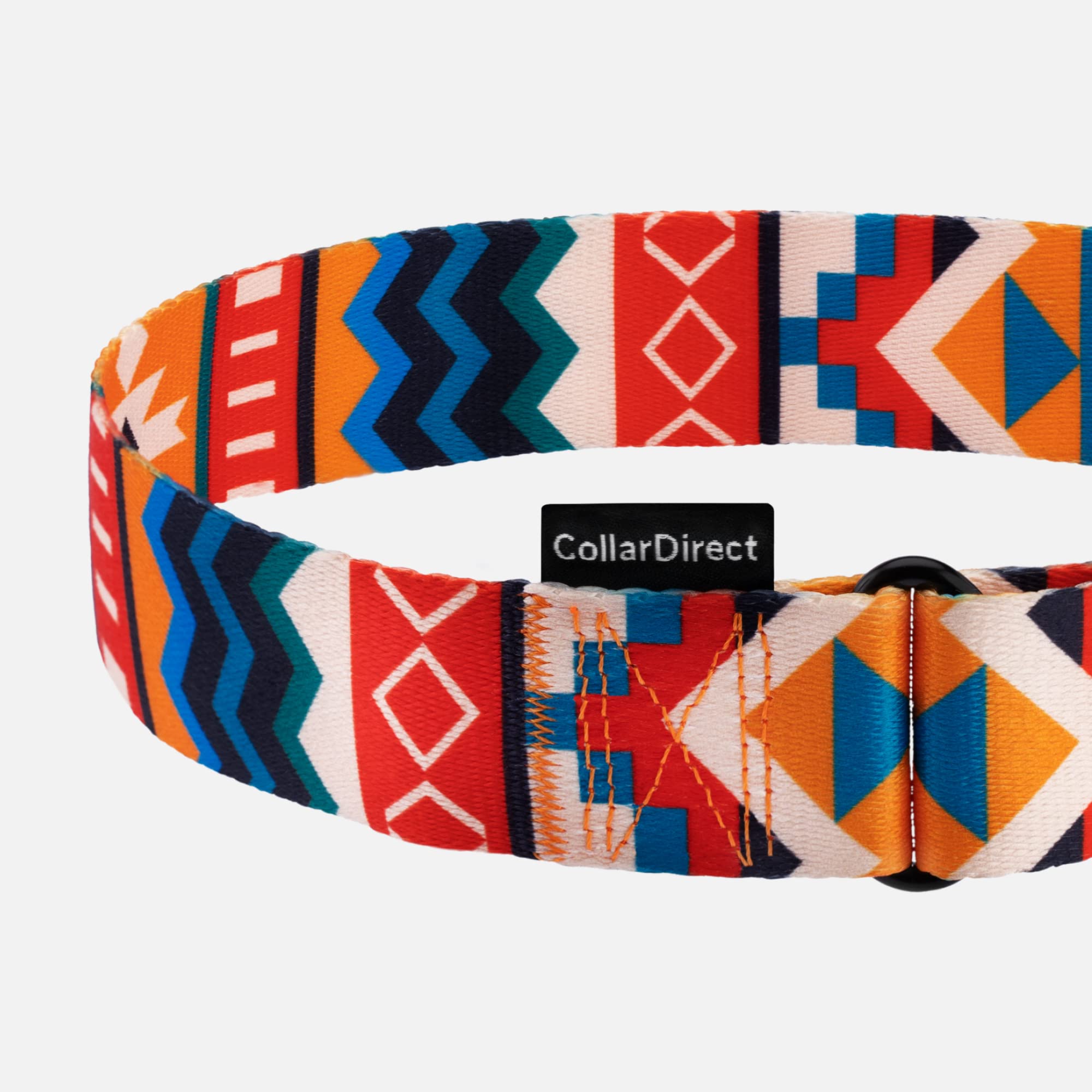 Collardirect Martingale Dog Collar Nylon Safety Training Tribal Pattern Adjustable Heavy Duty Collars For Dogs Medium Large (Pattern 2, Large, Neck Size 15'-20')