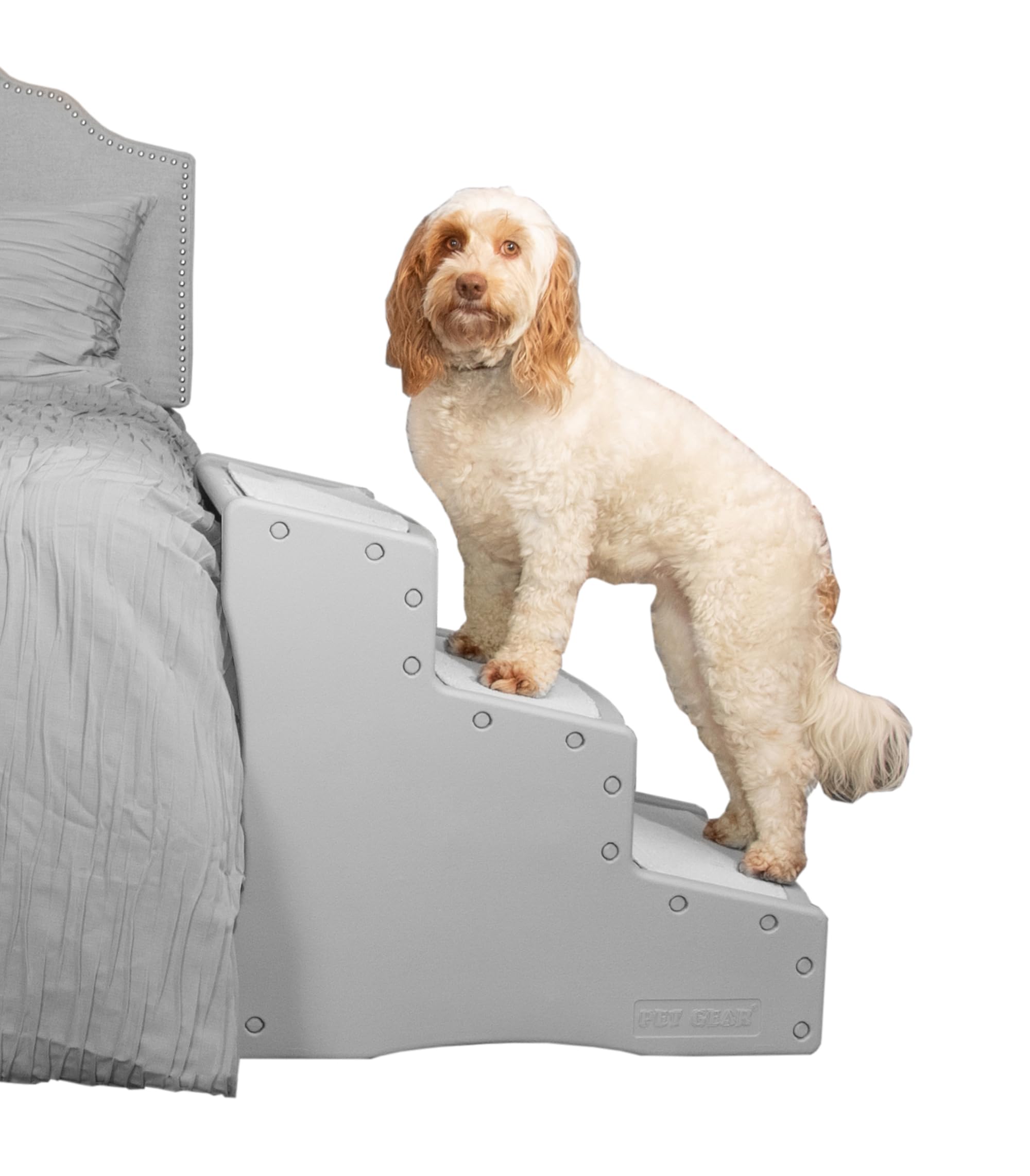 Pet Gear Easy Step Iii Extra Wide Pet Stairs, 3 Step For Dogs/Cats Up To 200 Pounds, Removable/Washable Carpet, Easy Assembly (N