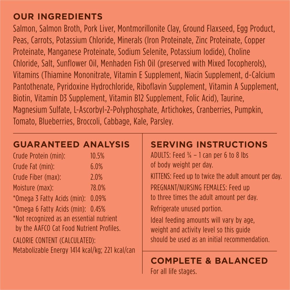 Instinct Original Grain Free Real Salmon Recipe Natural Wet Canned Cat Food by Natures Variety, 5.5 oz. Cans (Case of 12)