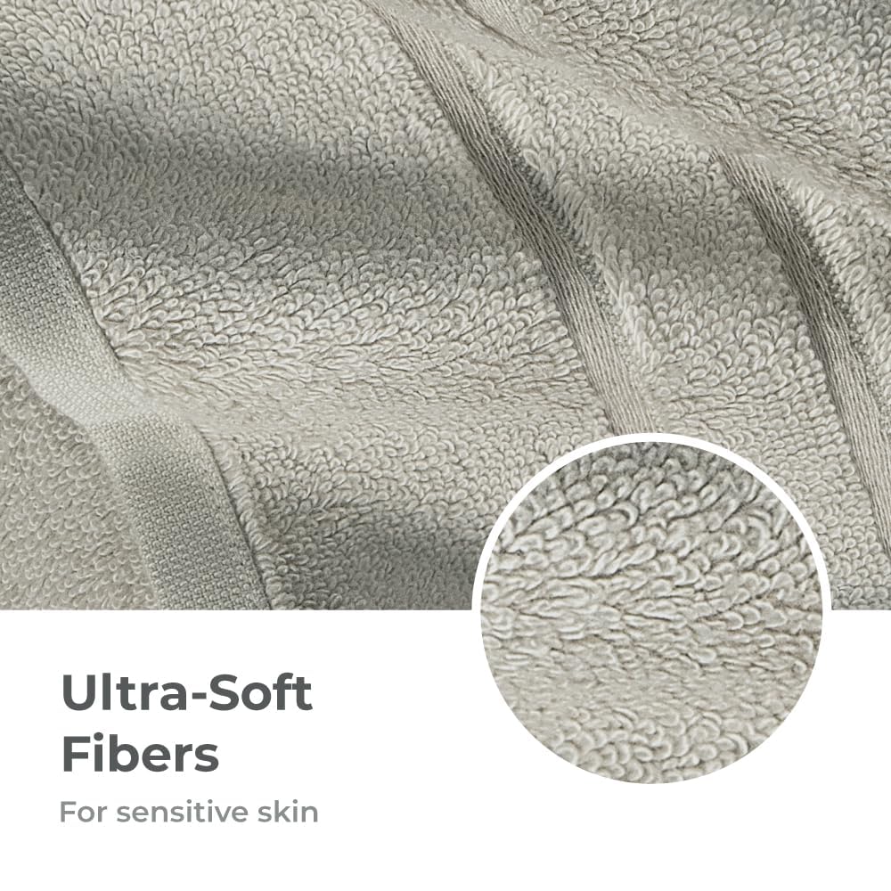 Cariloha Washcloth | Harbor Gray | 12''X12'' | Turkish Cotton & Viscose Material Blend | Extra Smooth And Highly Absorbent