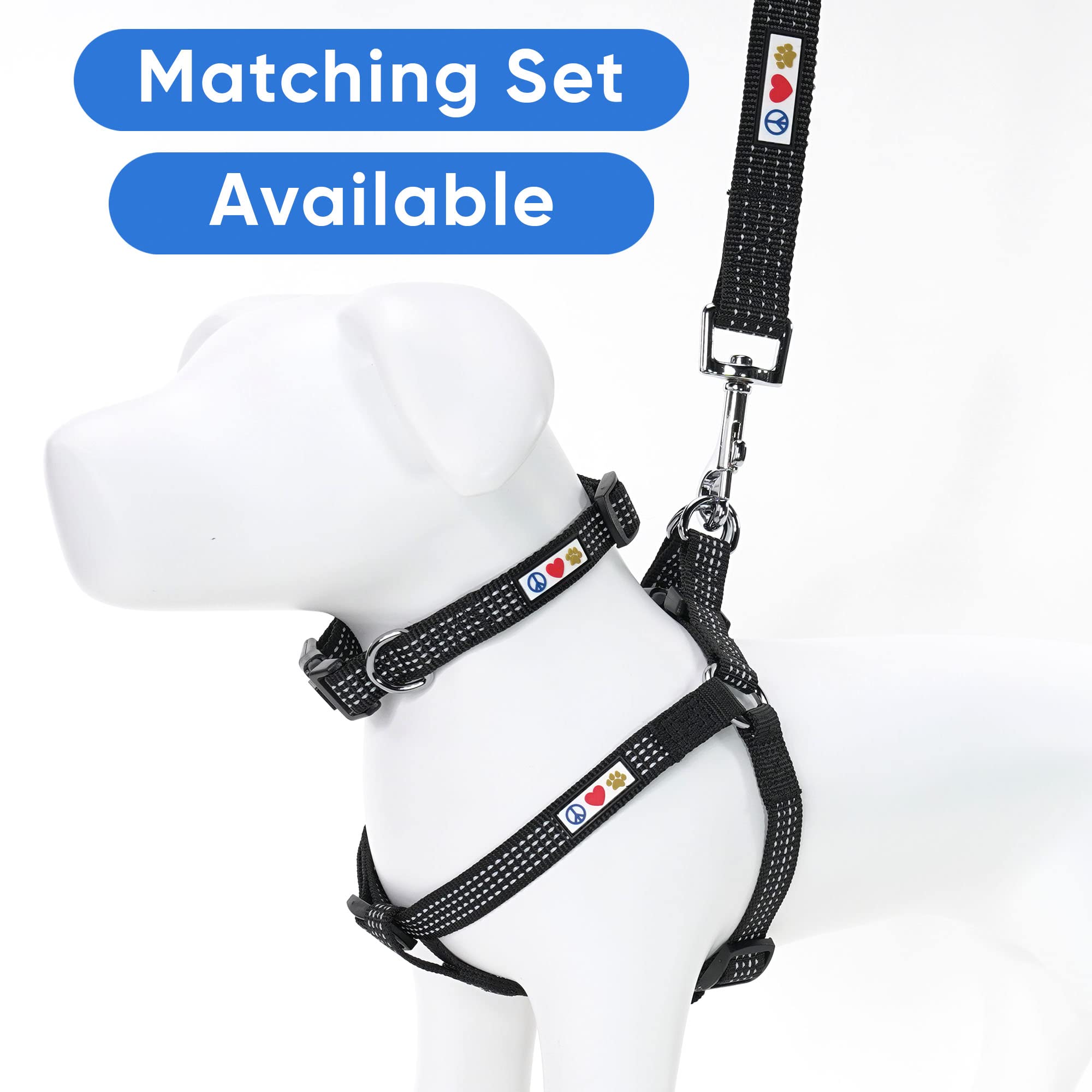 Pawtitas Reflective Dog Collar Adjustable Dog Collars For Large Dogs Puppy Collar Large Dog Collar Black Dog Collar
